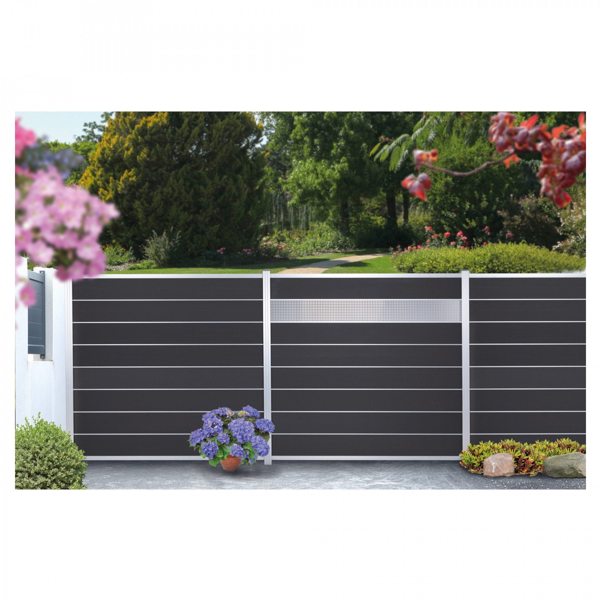 Aluminium-Pfosten für Steckzaunserien, SILBER, 68 x 68 x 2400 mm, #NO40