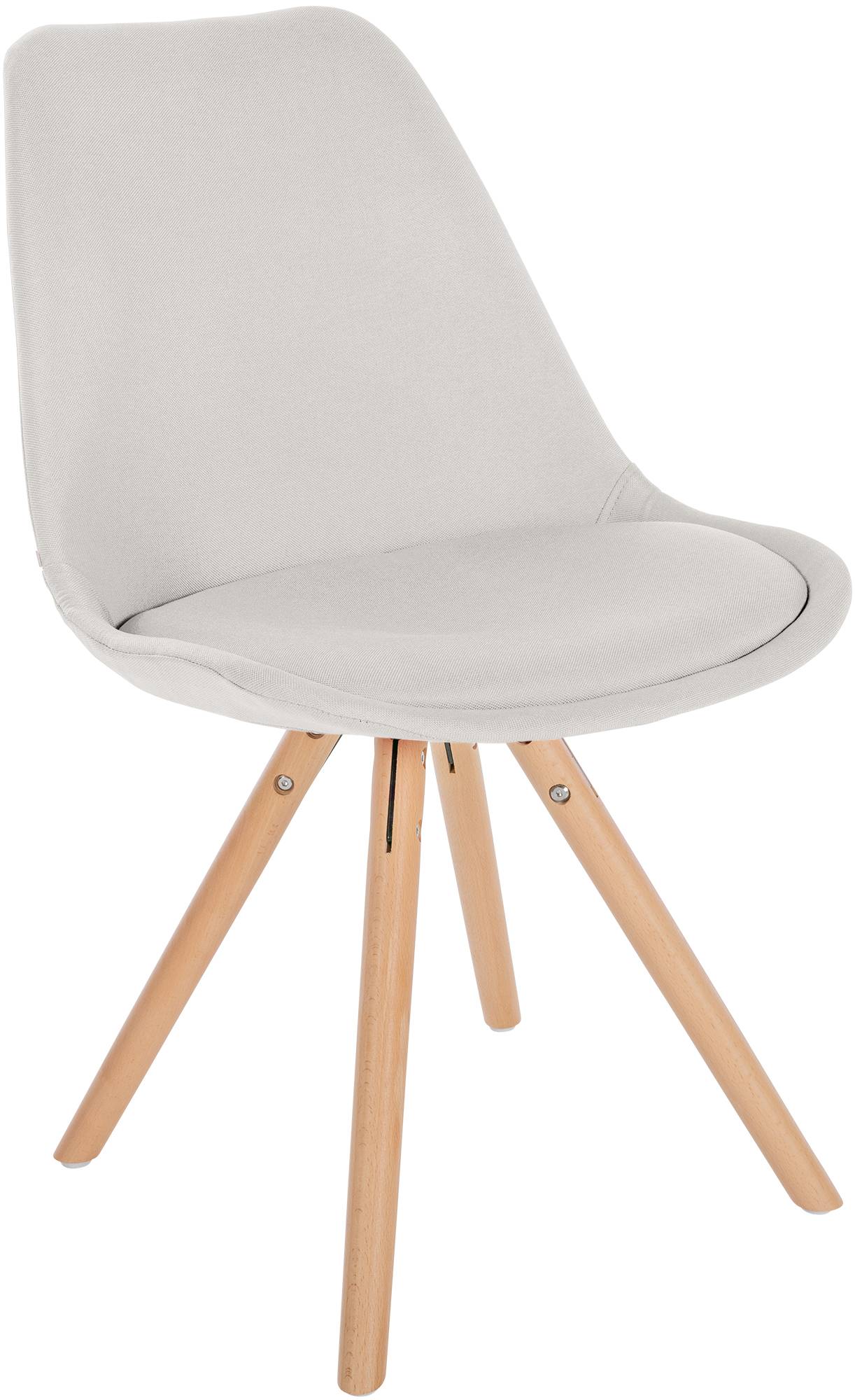 Stuhl Sofia Stoff Rund, creme