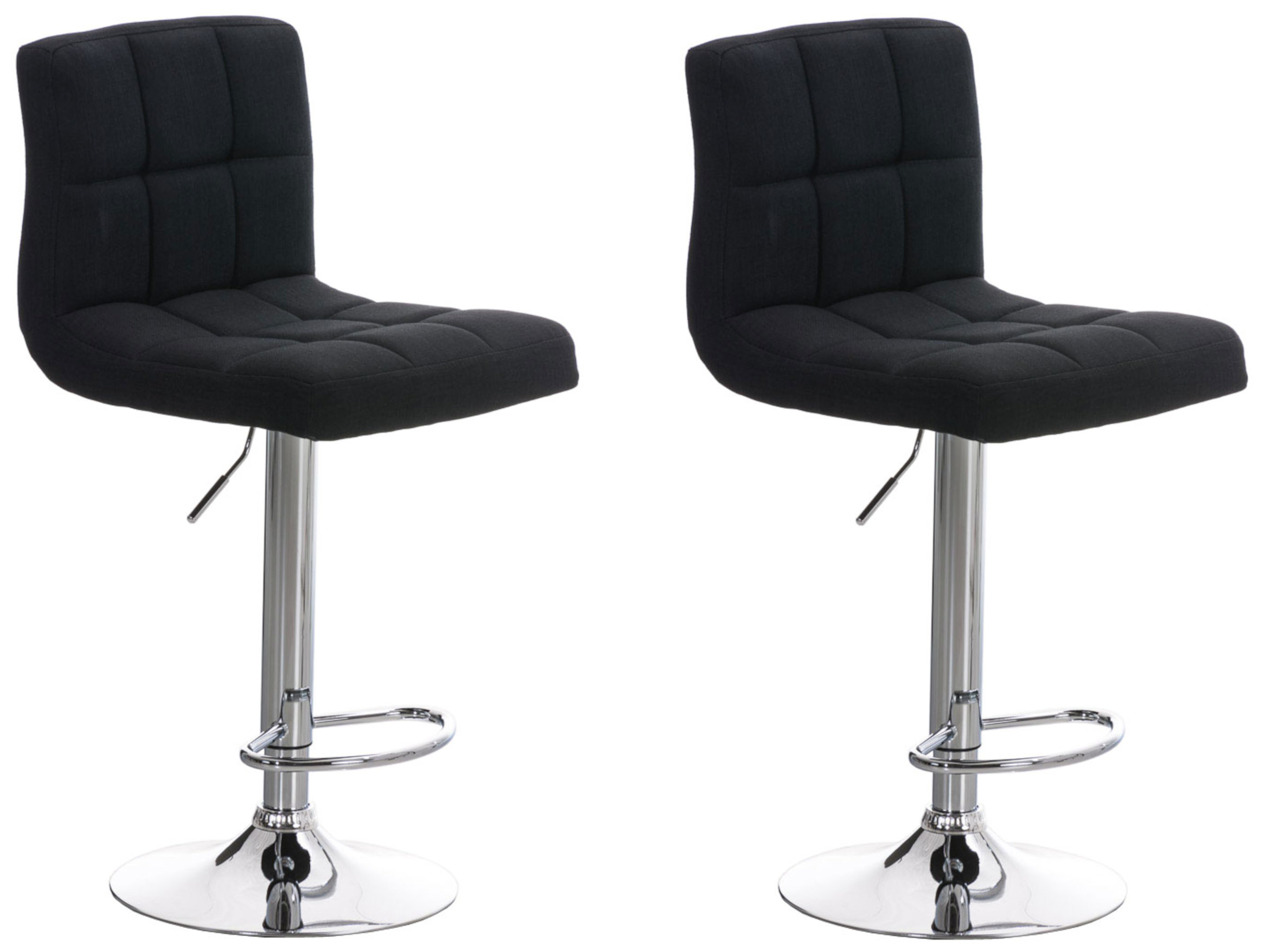 2er Set Barhocker Peru STOFF C, schwarz