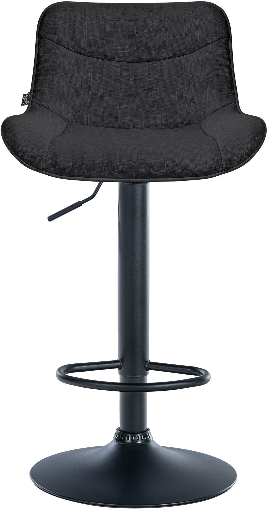 2er Set Barhocker Vonore Stoff schwarz, schwarz