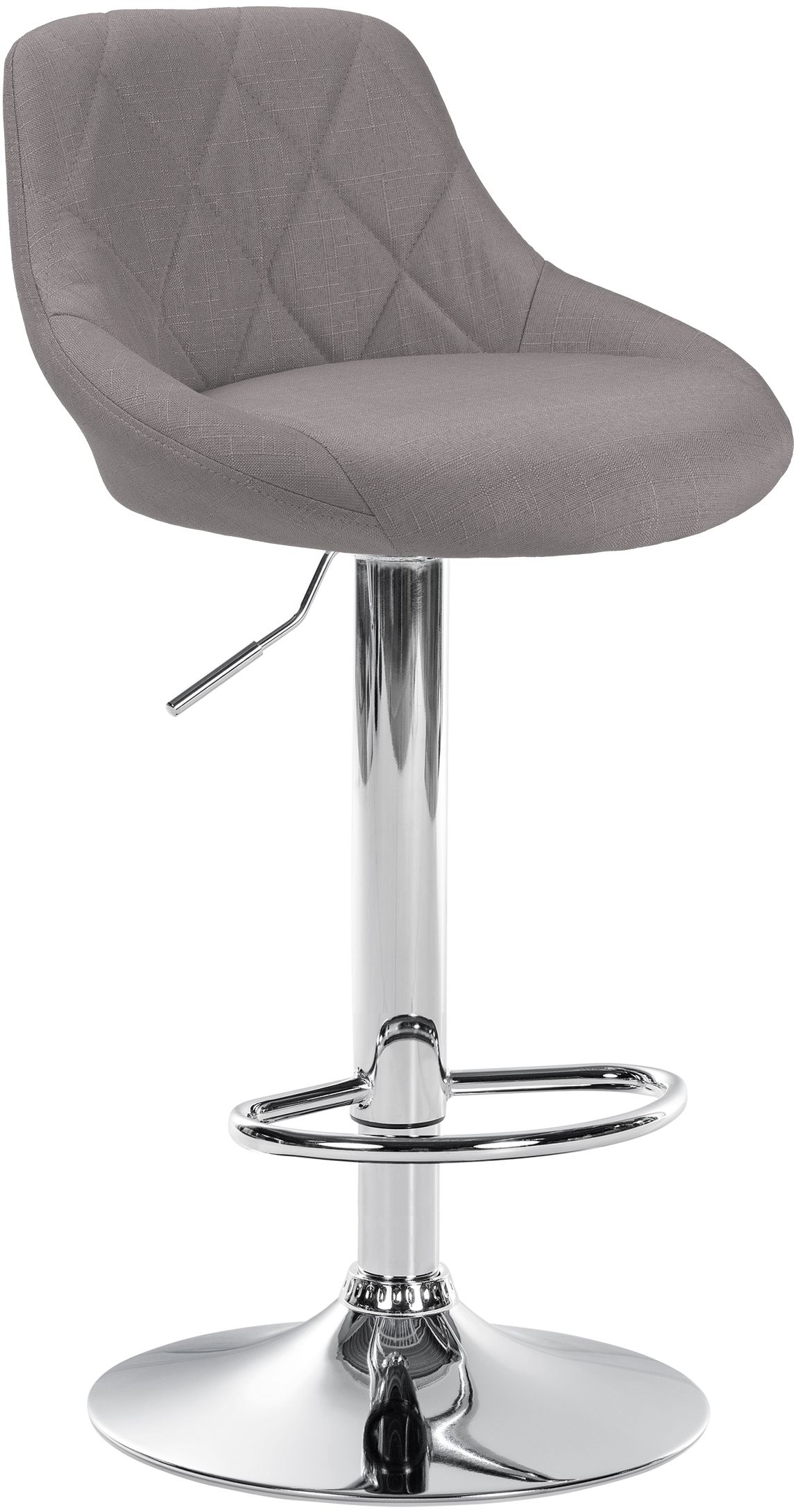 Barhocker Lazio Stoff chrom, grau