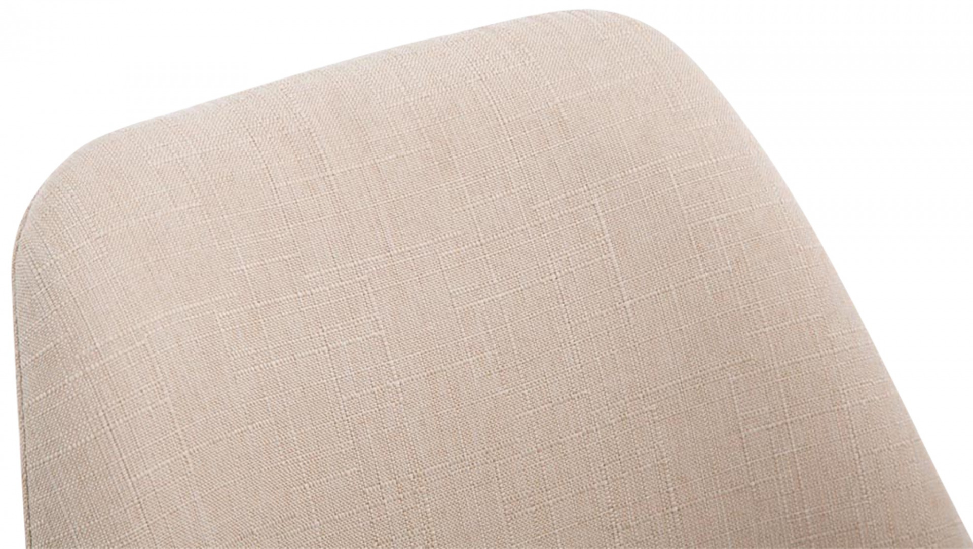 Besucherstuhl Borneo V2 Walnuss Stoff, creme