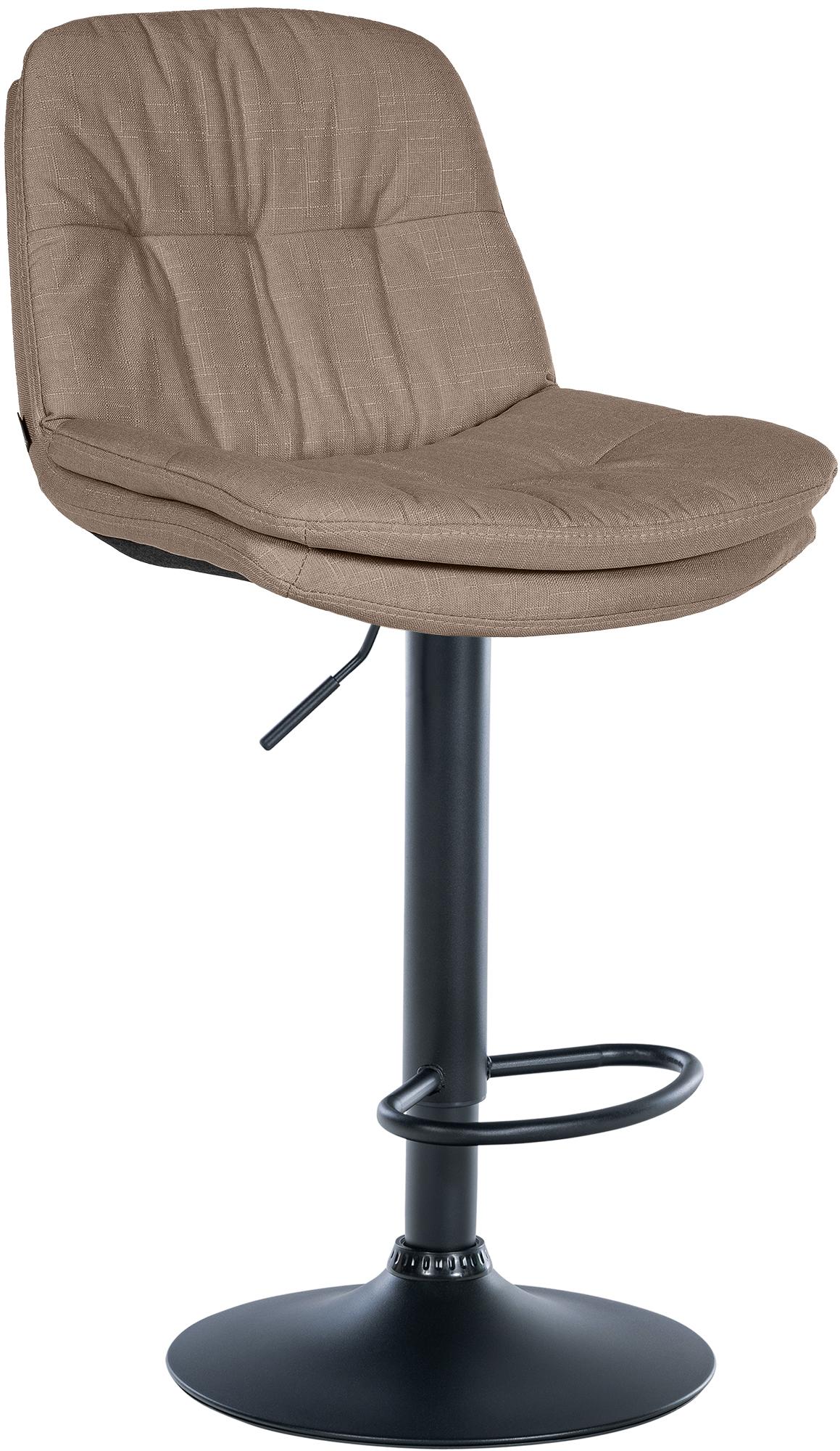 Barhocker Laurel Stoff schwarz, taupe