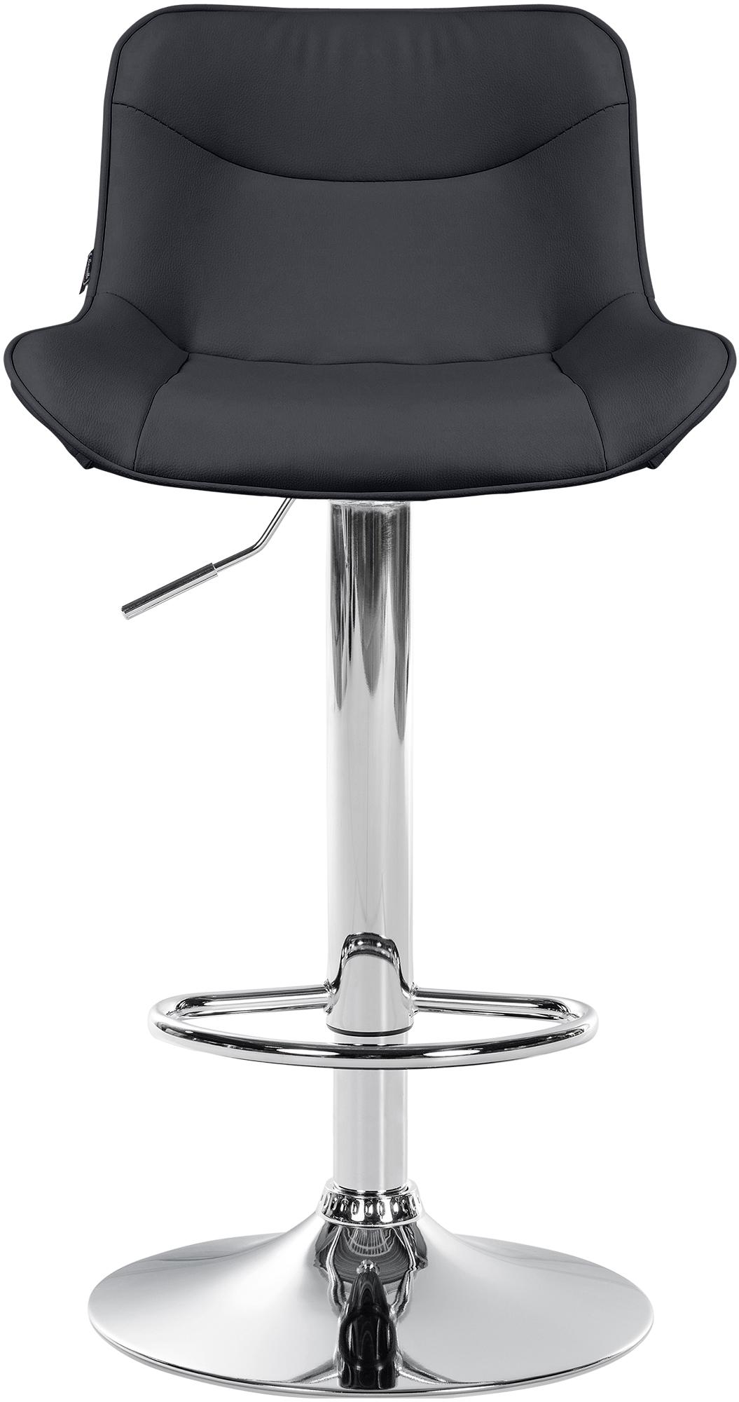 Barhocker Vonore Kunstleder chrom, schwarz