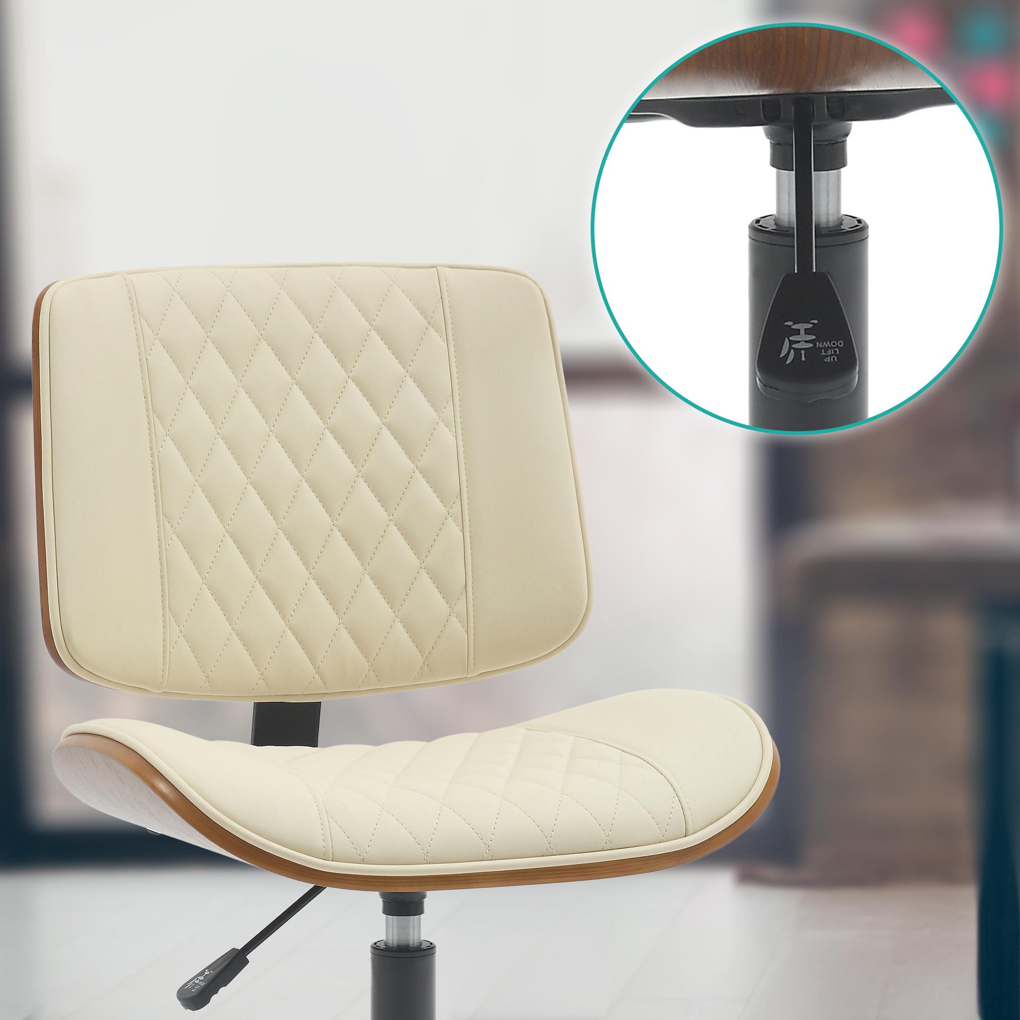 Bürostuhl Plover Kunstleder, walnuss/creme