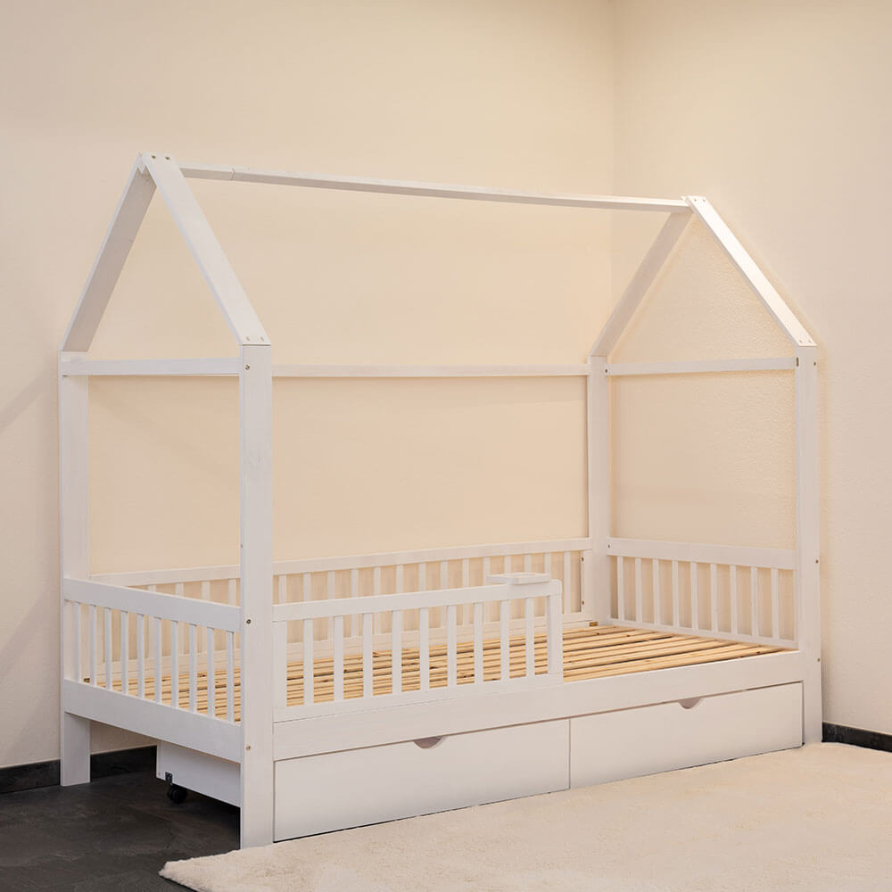 Kinderbett mit Schubladen STERNENLAND – 90 x 200 cm Weiß