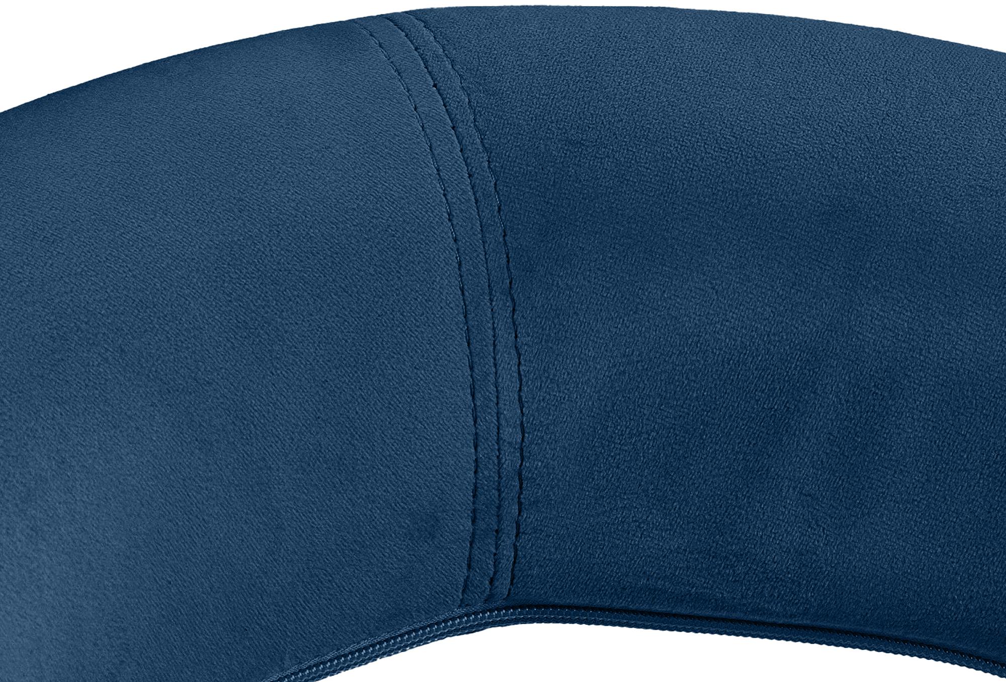Barhocker Olinda Samt chrom, blau