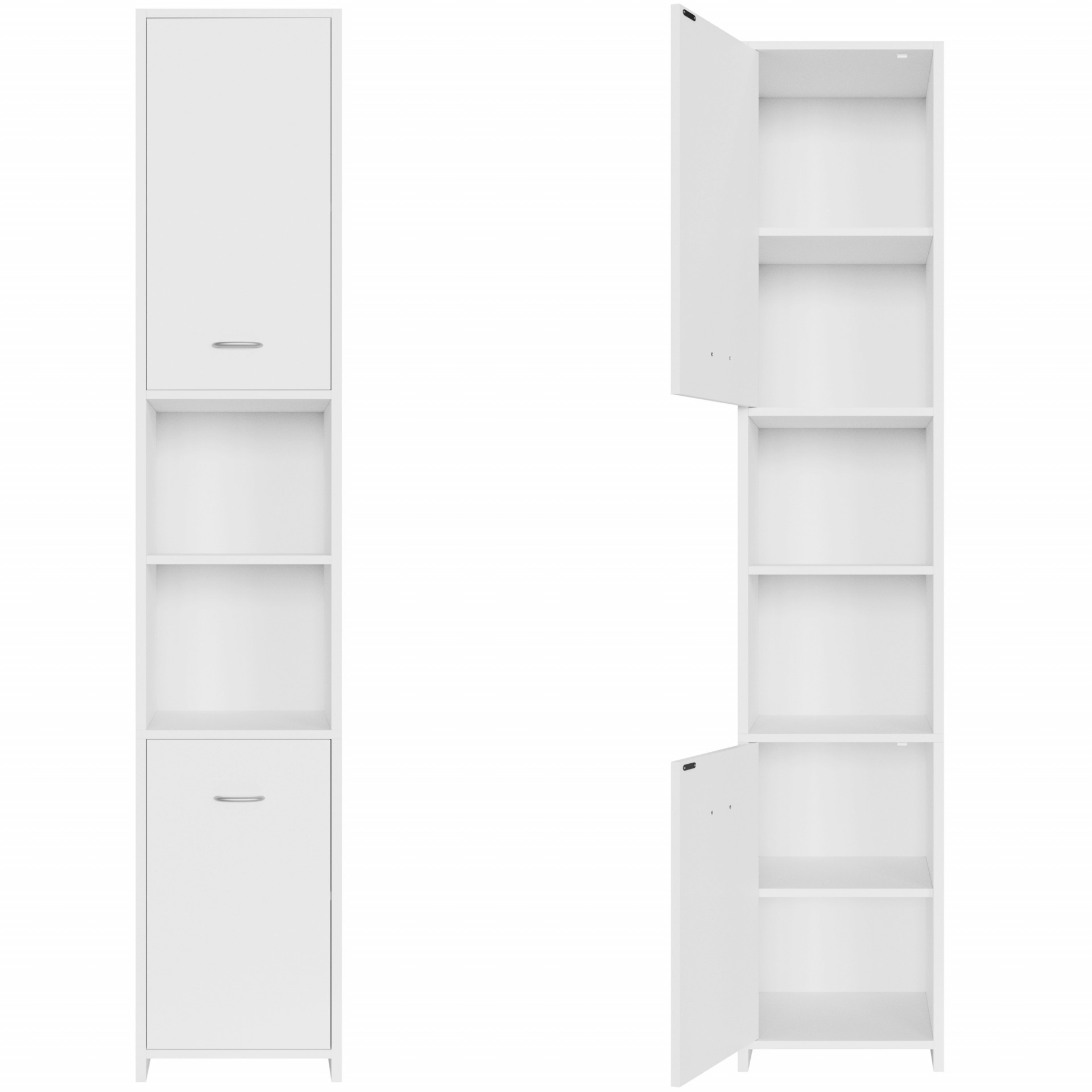 Badezimmerhochschrank Neapel Weiß 180x30x30cm
