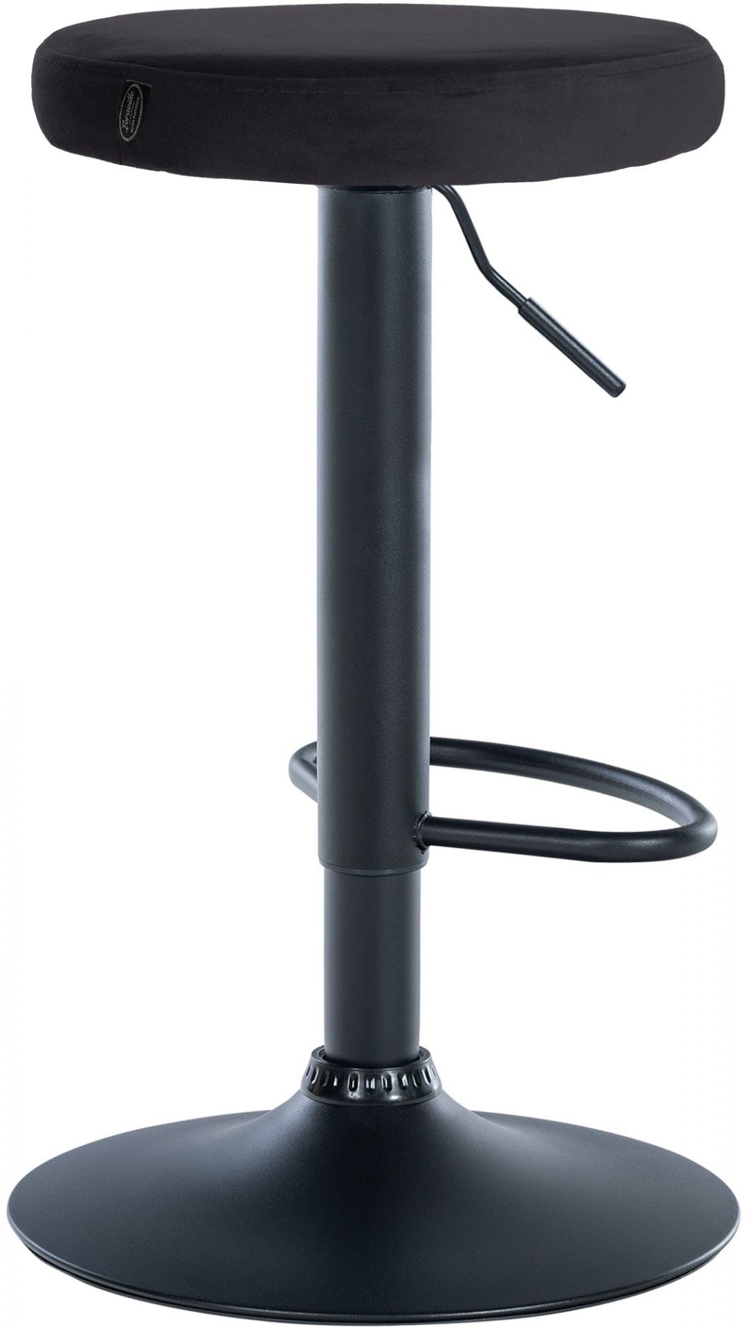 Barhocker Ponte Samt schwarz, schwarz