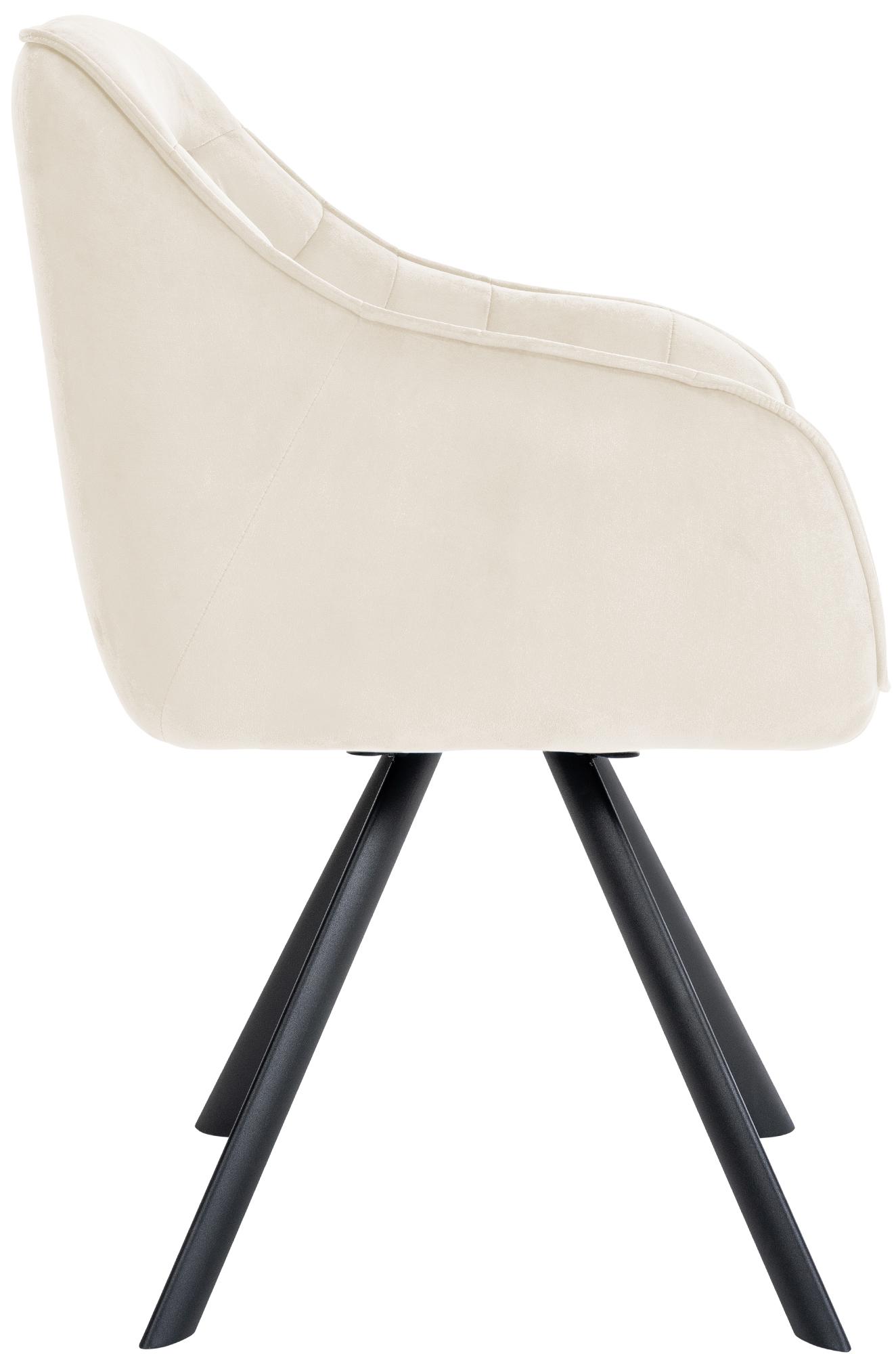 Stuhl Russel Samt, creme