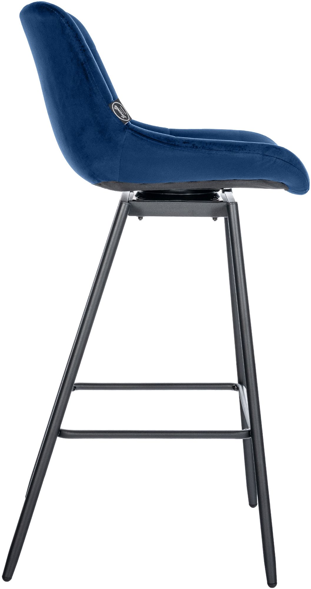 Barhocker Weston Schwenkbar Samt, blau