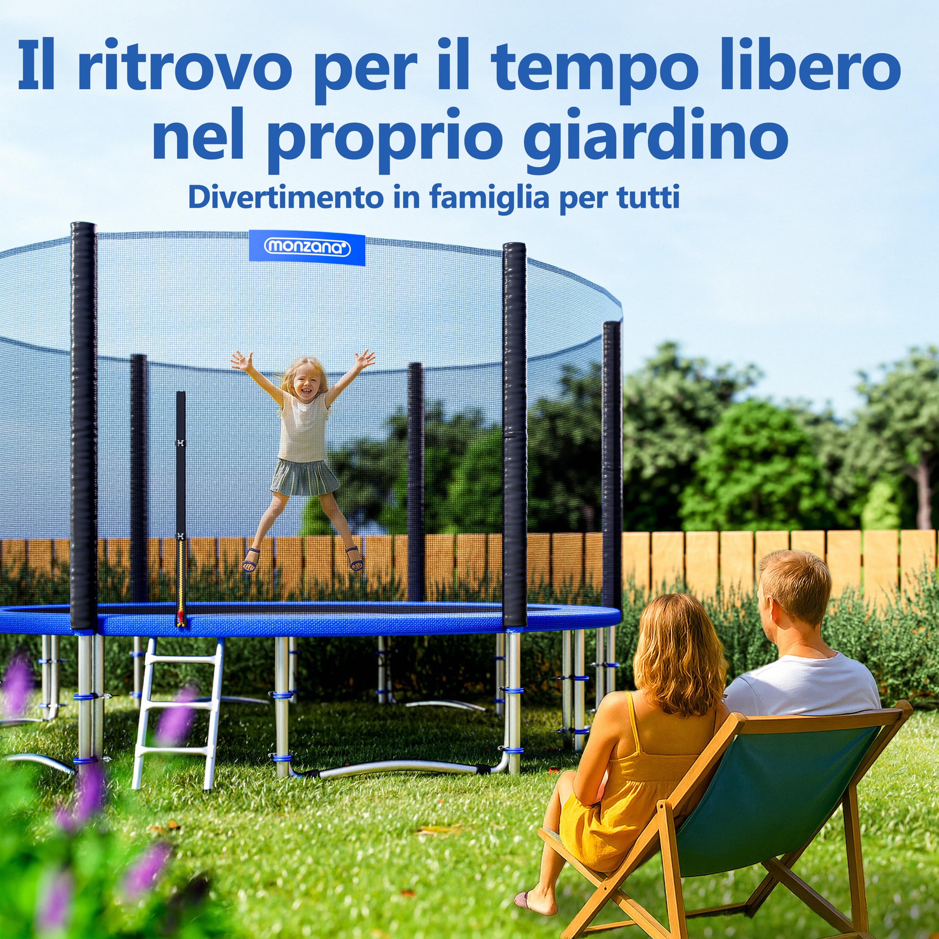 Trampolin Ø427cm inkl Sicherheitsnetz TÜV SÜD GS