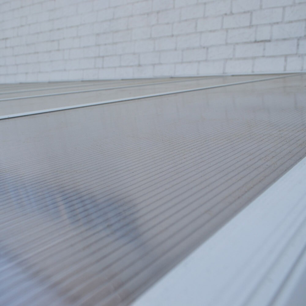 Terrassenüberdachung SOLIS - 496 / 503 x 300 / 303 x 278 / 226 cm Weiß