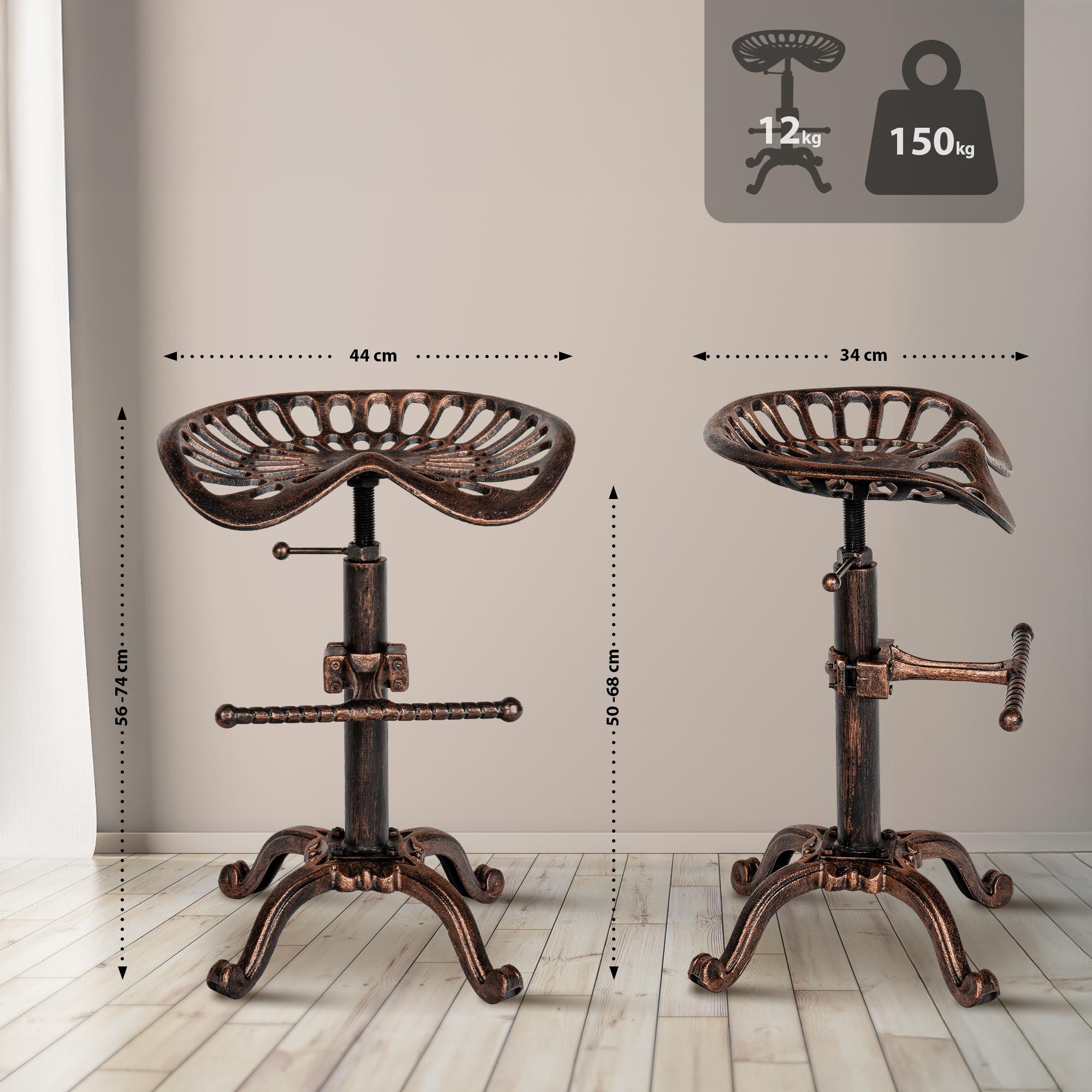 2er Set Barhocker Butch, bronze