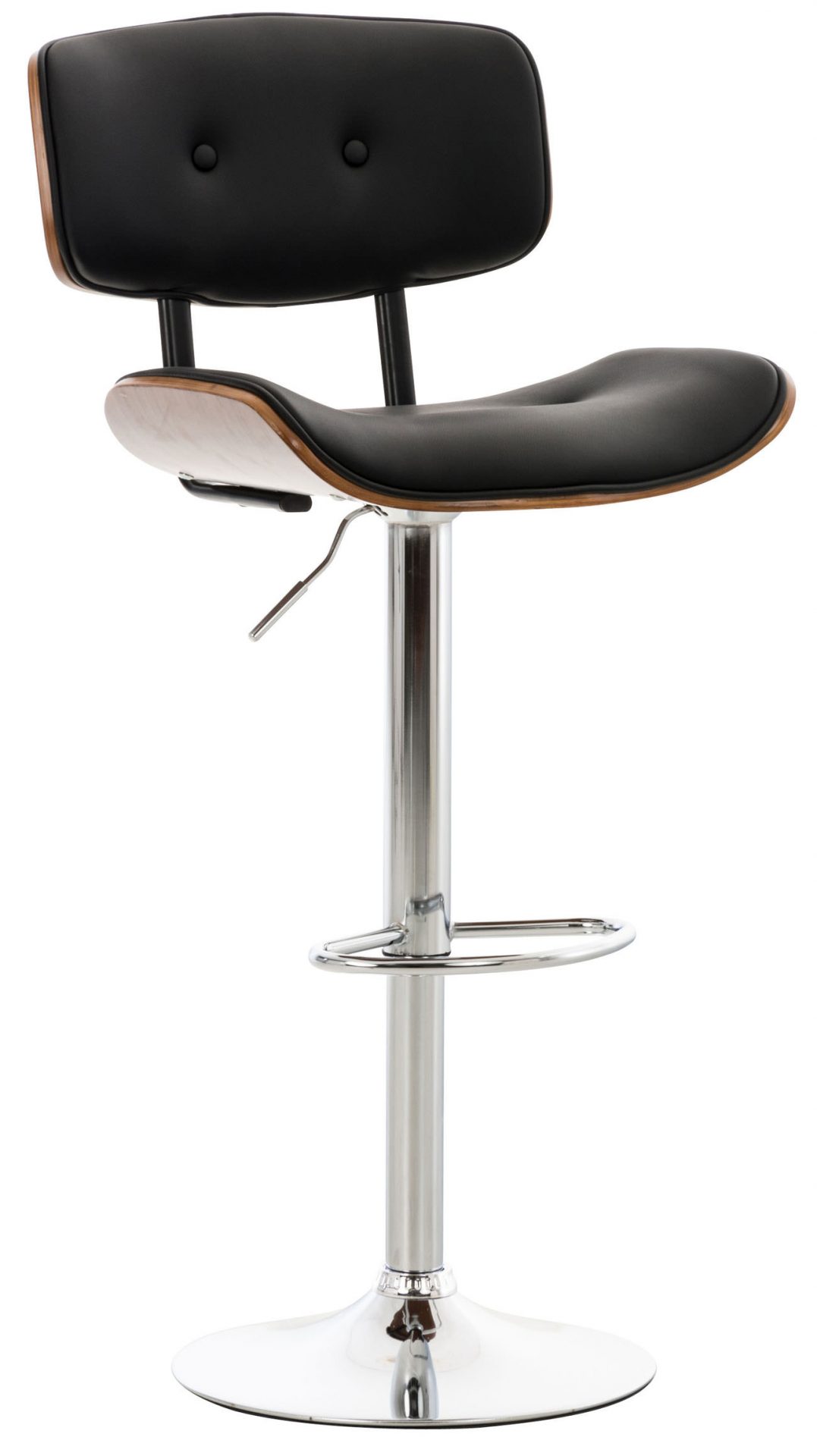 Barhocker Sarnia Kunstleder, walnuss/schwarz