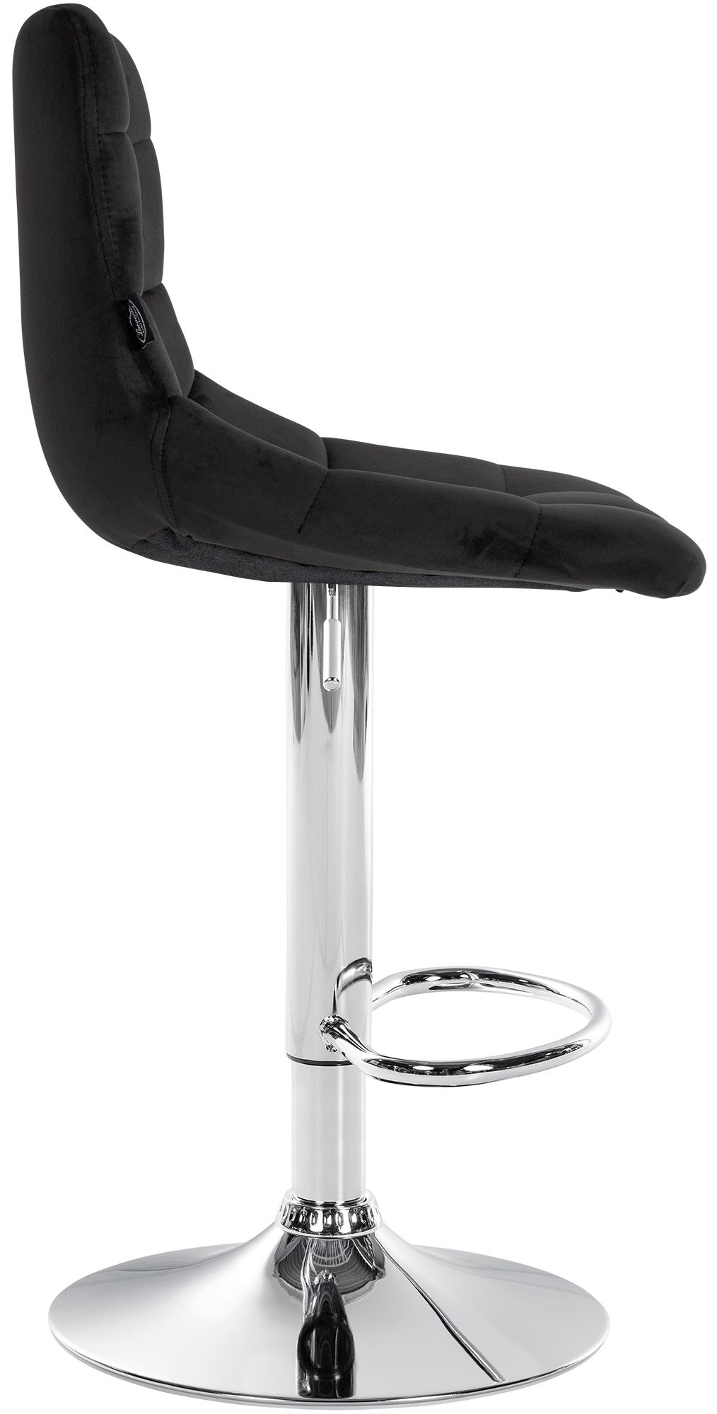 Barhocker Jerry Samt chrom, schwarz