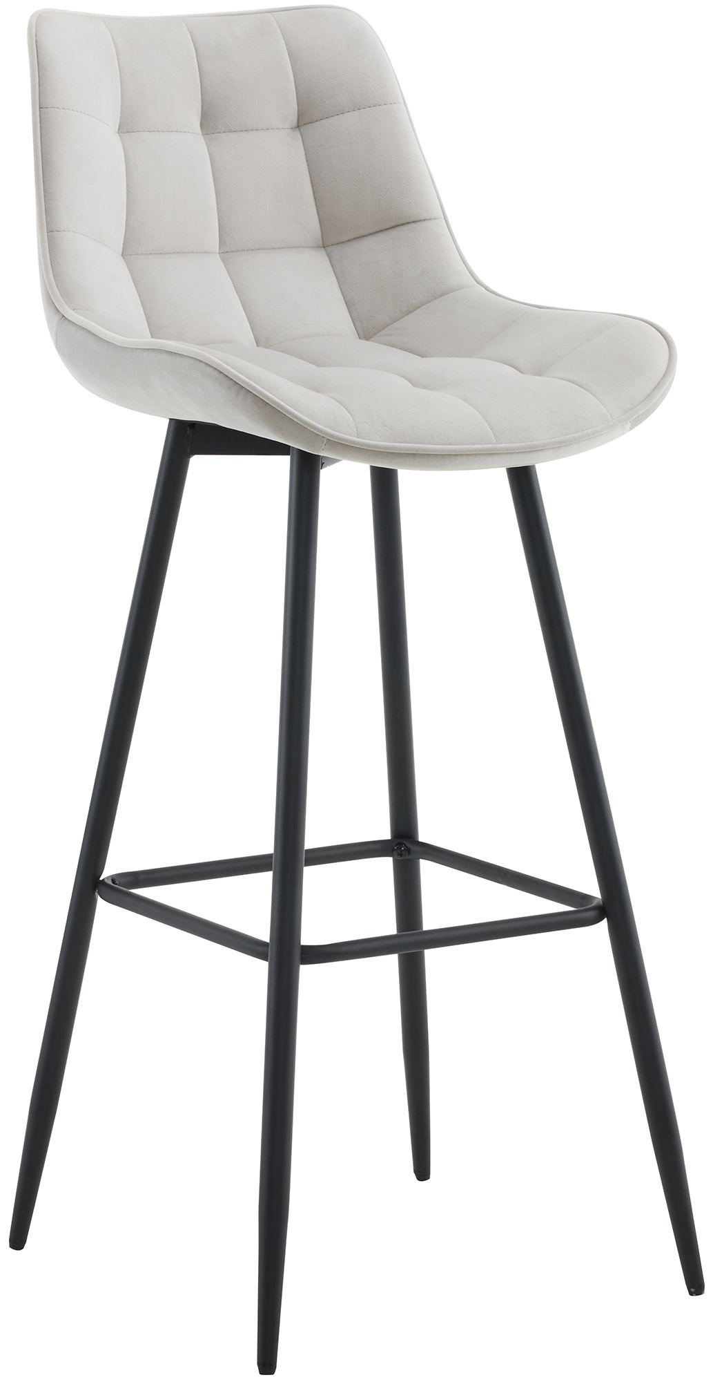 Barhocker Dartford Samt, grau