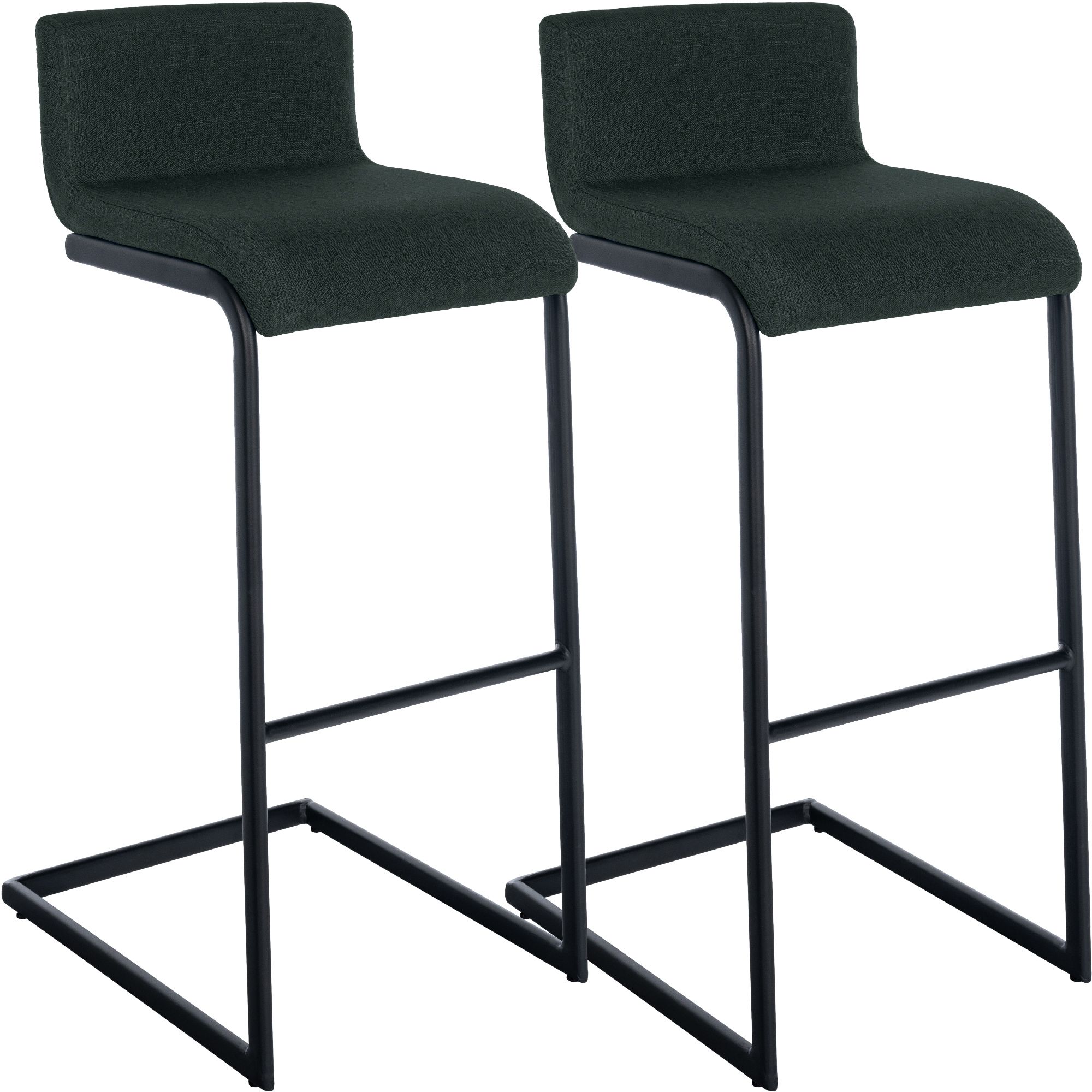 2er Set Barhocker Newport B Stoff, dunkelgrau