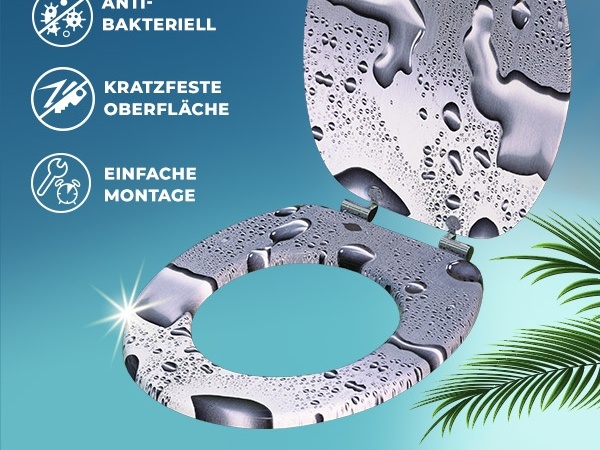 Toilettensitz Waterdrops mit Absenkautomatik