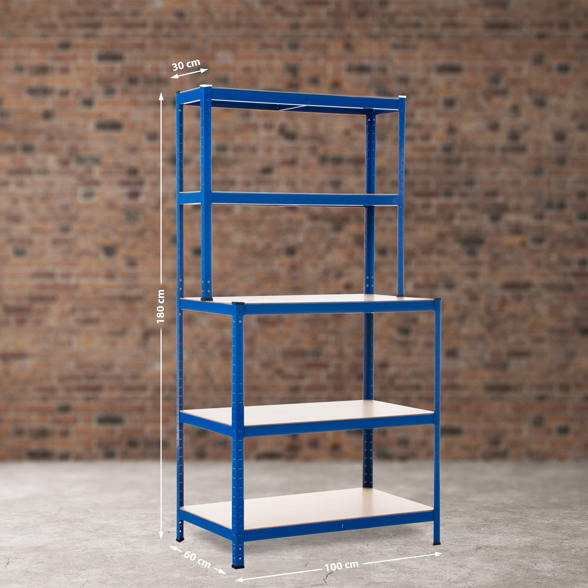 Steckregal inkl. Werkbank 2+3, blau