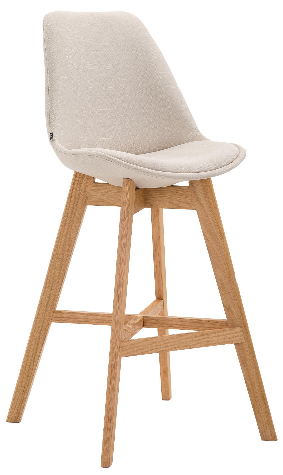 Barhocker Cannes Stoff Natura, creme