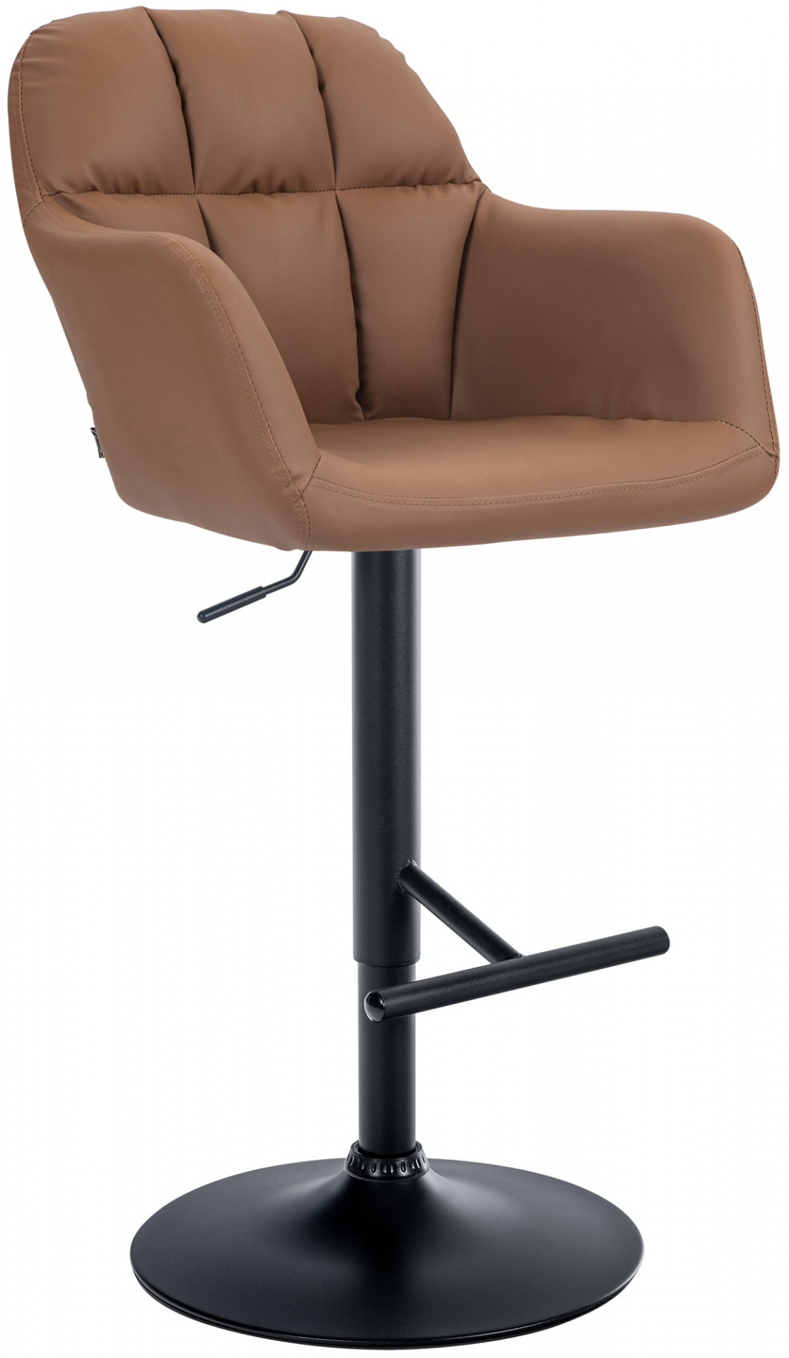 Barhocker Natoma Kunstleder schwarz, hellbraun