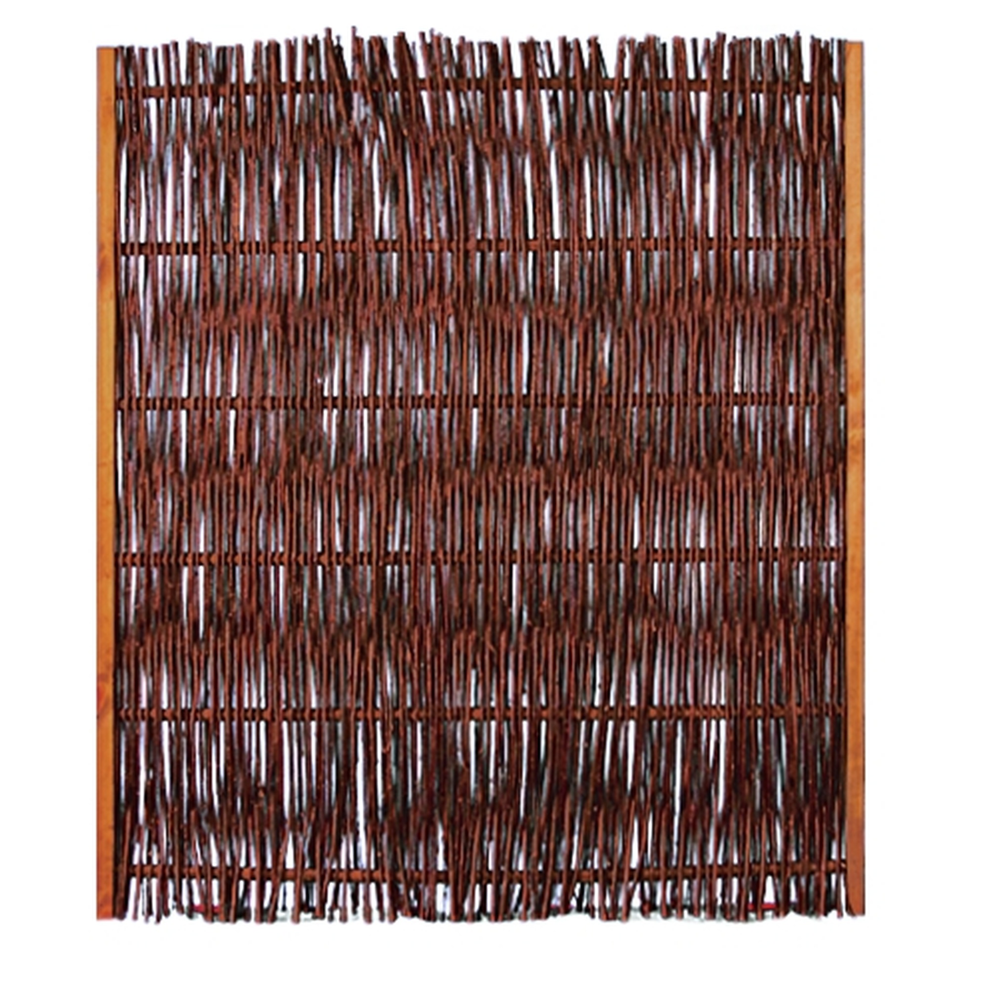 FUEGO Weidengeflechtzaun, 120 x 140 cm,m.seitl. Rahmen