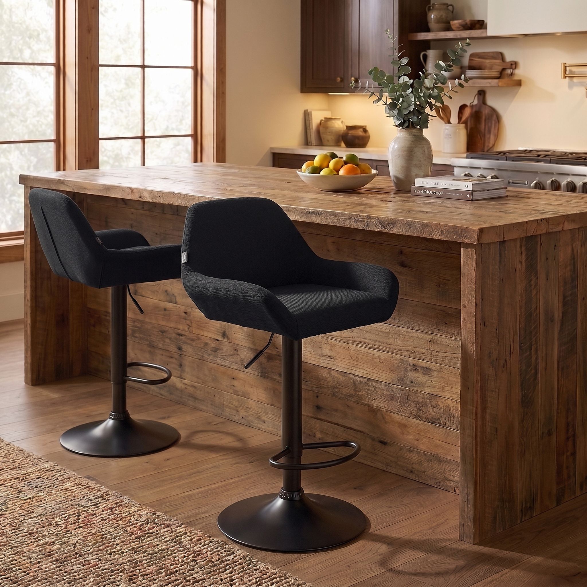 Barhocker Braga Stoff B, schwarz