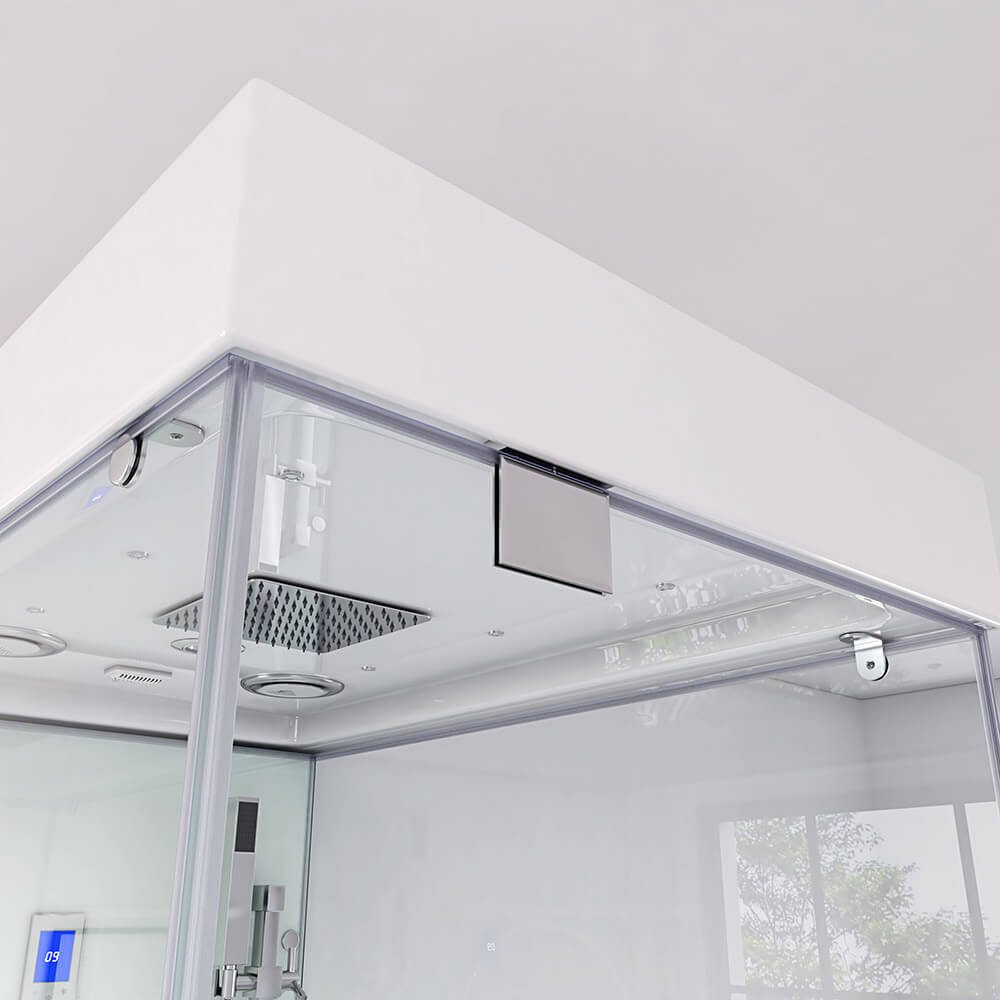 Dampfdusche mit Wasserfall und LED-Beleuchtung DESIGN M - 80 x 120 cm