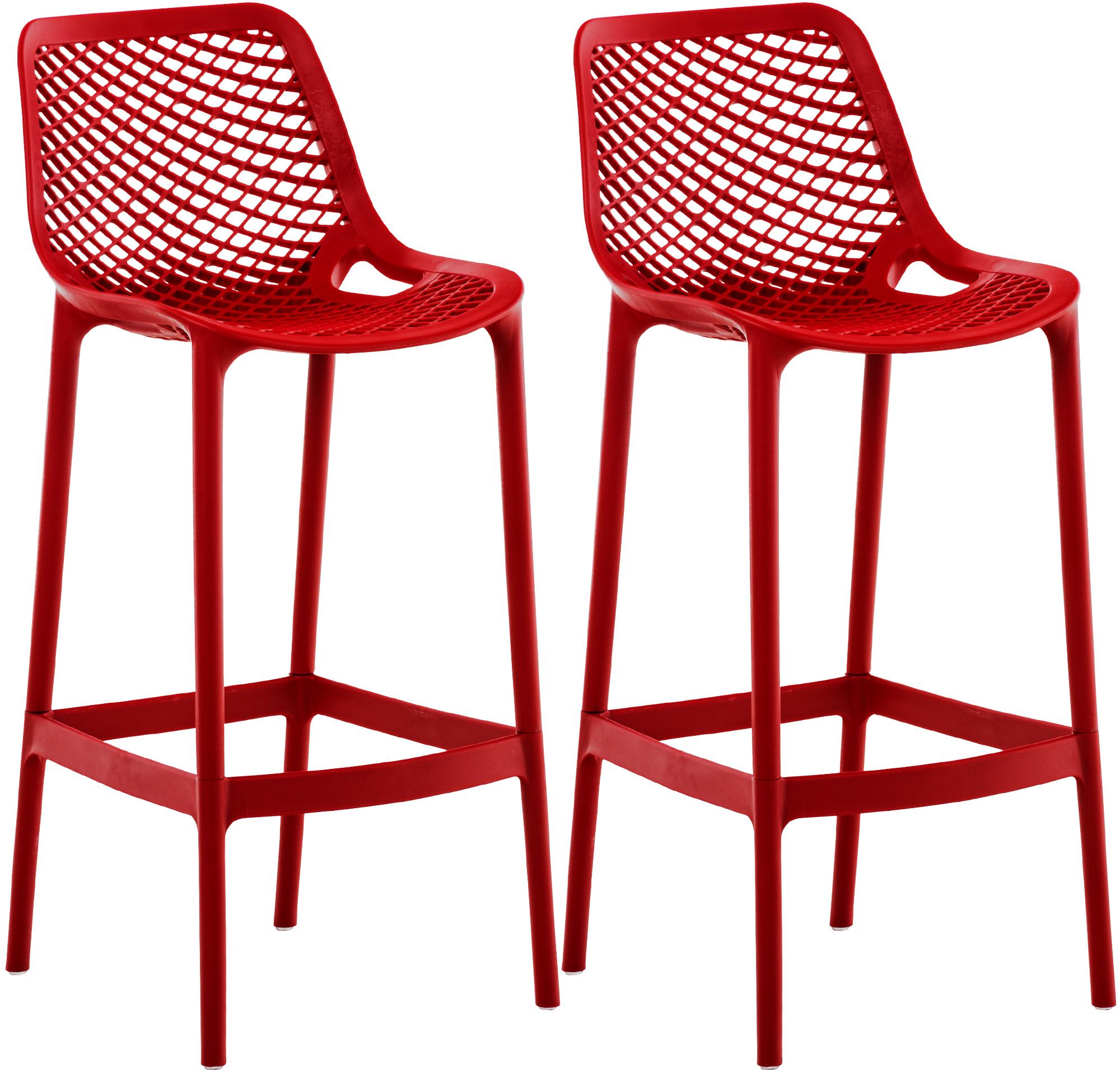 2er Set Barhocker Air, rot