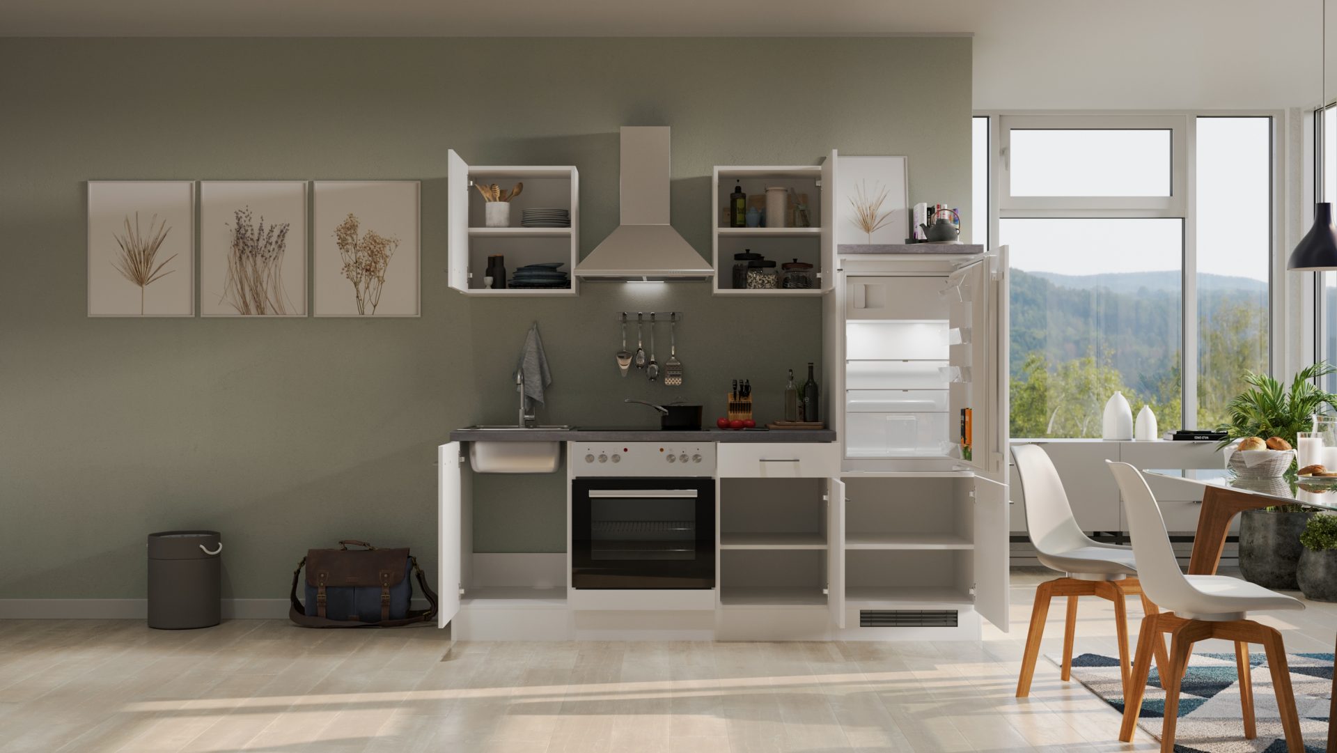 Küchenzeile VITA 220 cm mit E-Geräten