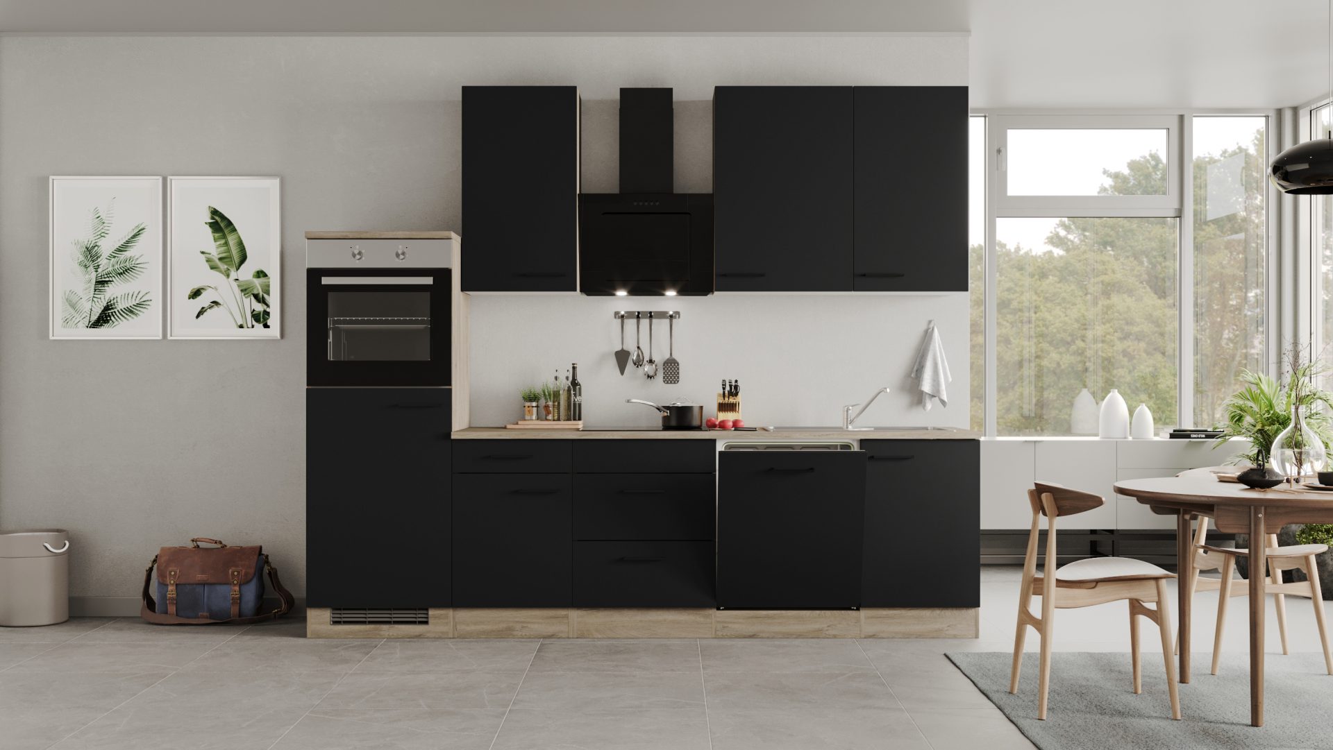 Küchenzeile Capri 280 cm mit E-Geräten