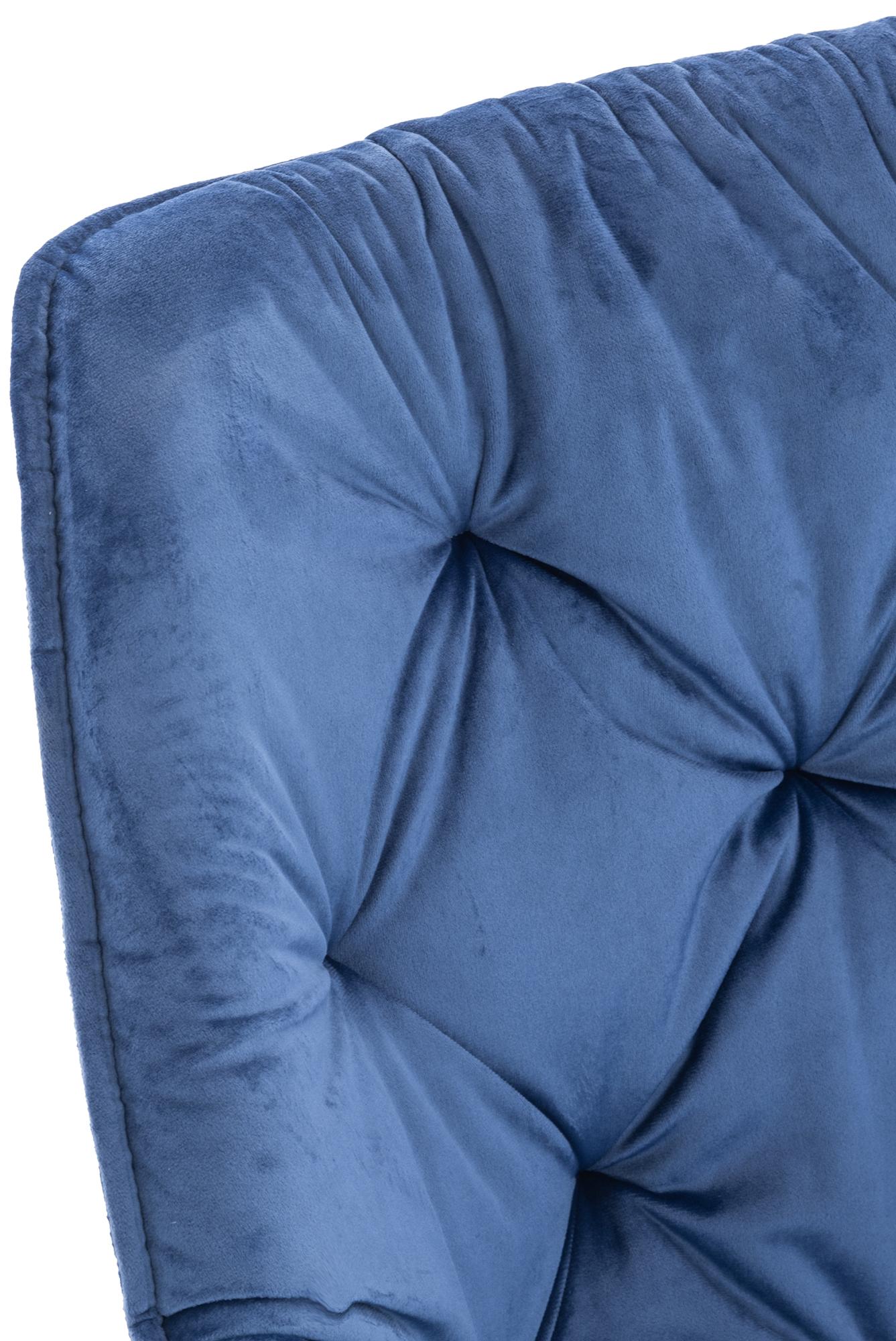 2er Set Stuhl Tanna Samt, blau