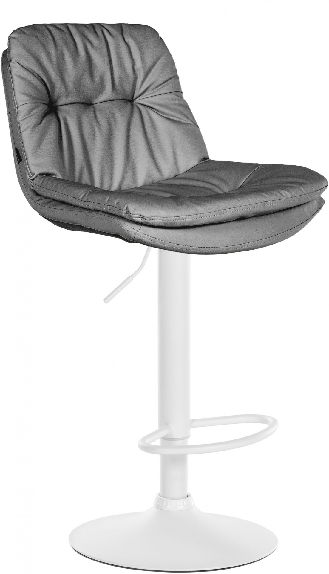 Barhocker Laurel Kunstleder weiß, grau