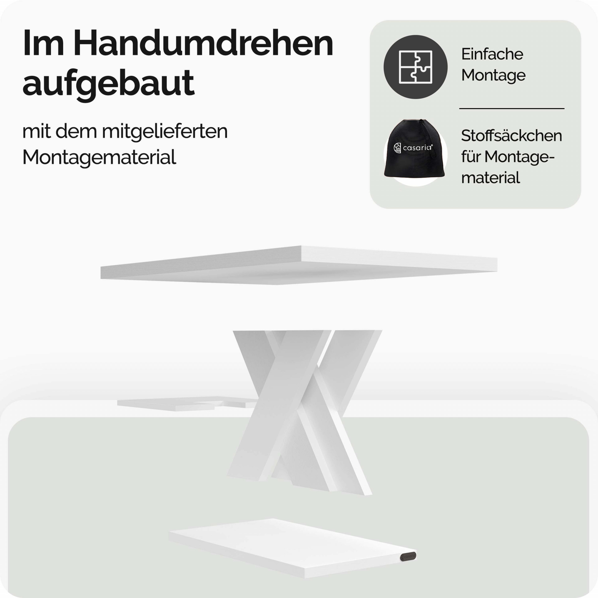 Couchtisch Detroit Weiß 90x60x45cm