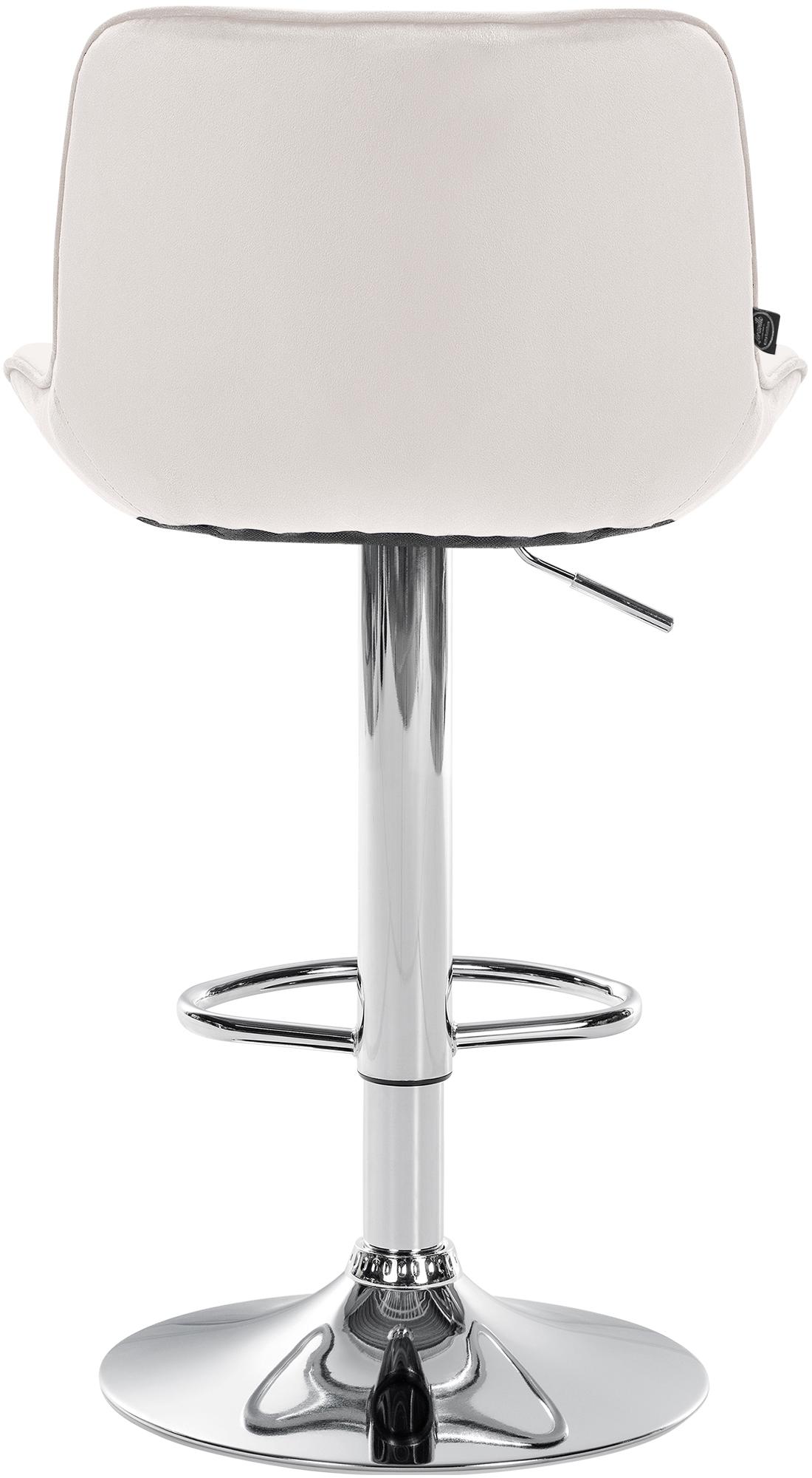 Barhocker Vonore Samt chrom, creme
