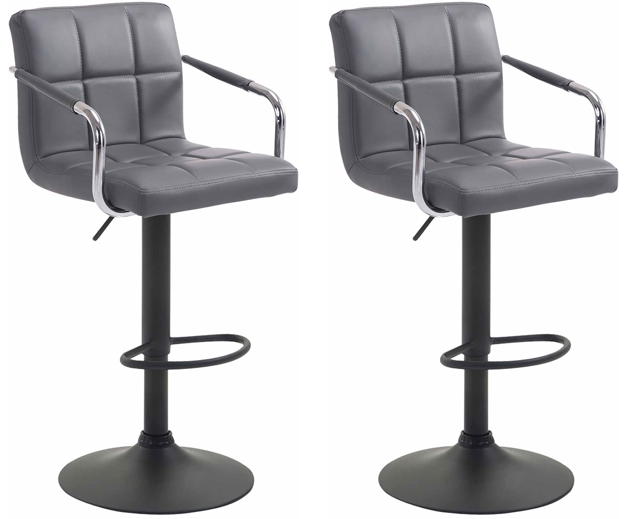 2er Set Barhocker Lucy V2 schwarz, grau