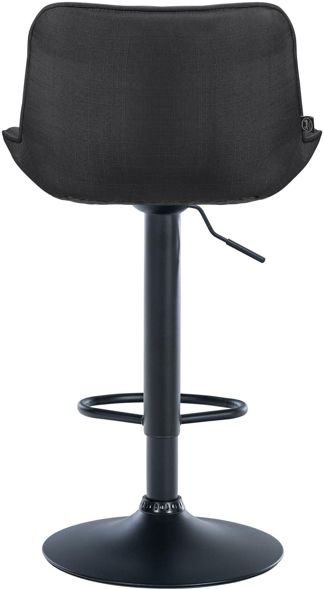 Barhocker Vonore Stoff schwarz, dunkelgrau
