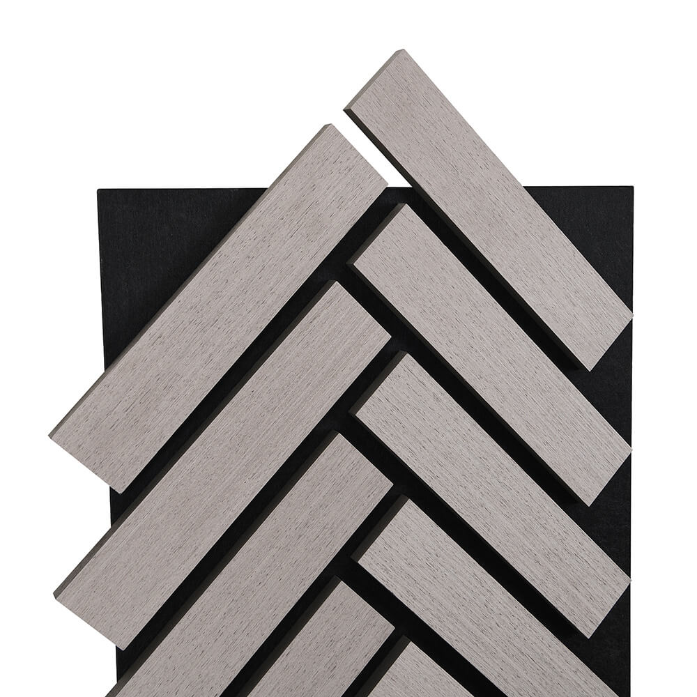 Akustikpaneel Fischgrätenoptik VEGA Grey Oak 9er Set - 80 x 40 cm