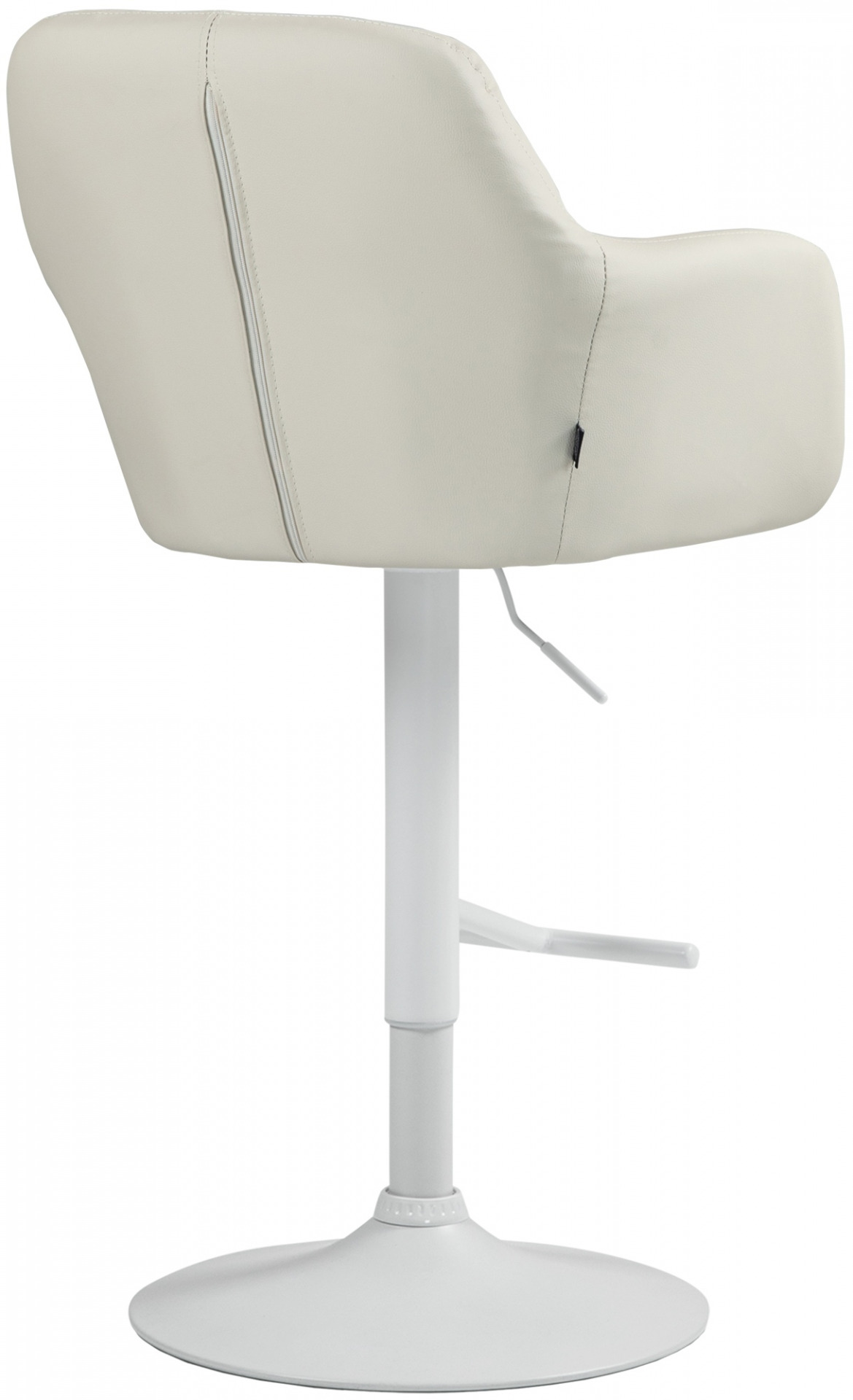 Barhocker Natoma Kunstleder weiß, creme