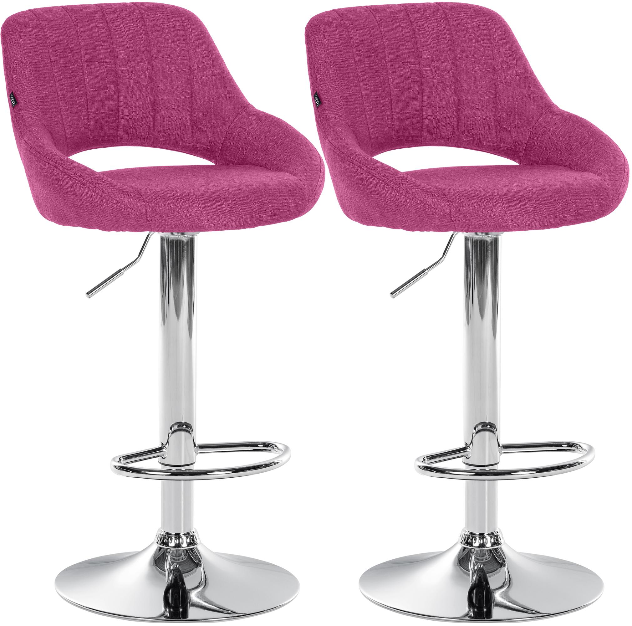 2er Set Barhocker Milet Stoff C, lila