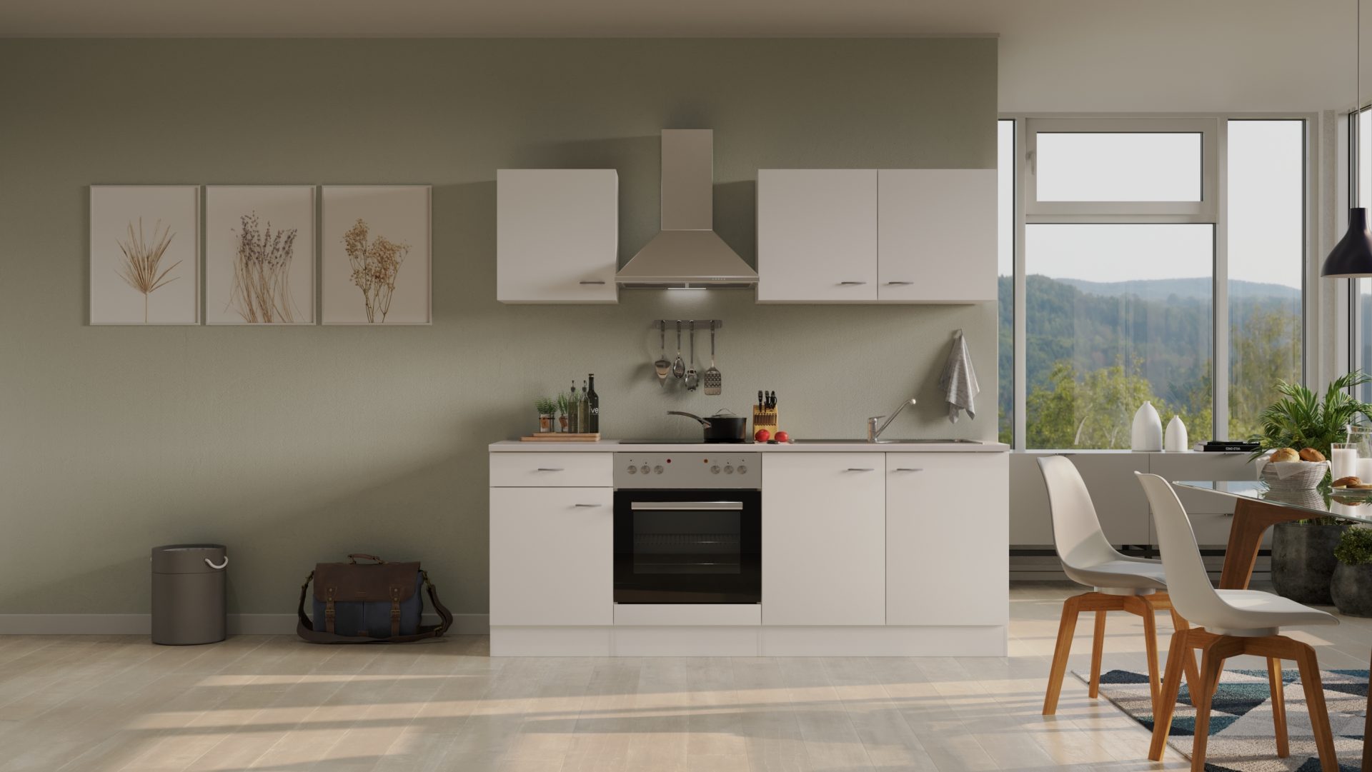 Küchenzeile WITO 210 cm mit E-Geräten