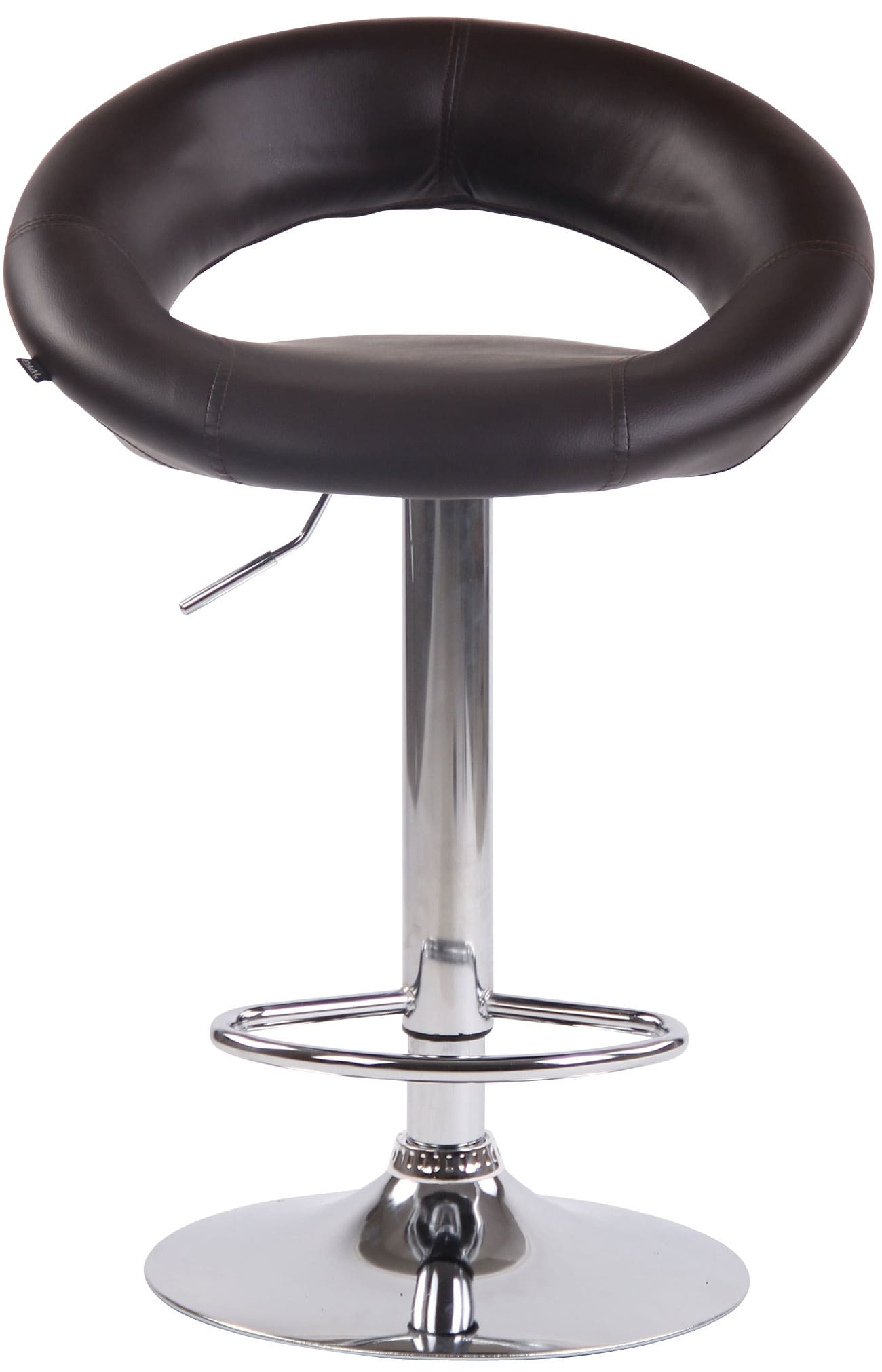 2er Set Barhocker Olinda Kunstleder chrom, braun
