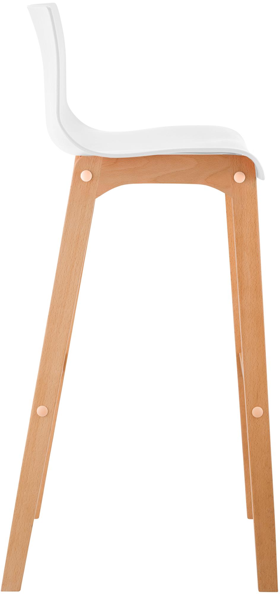 Barhocker Hoover Natura 4-Fuß Gestell, weiß