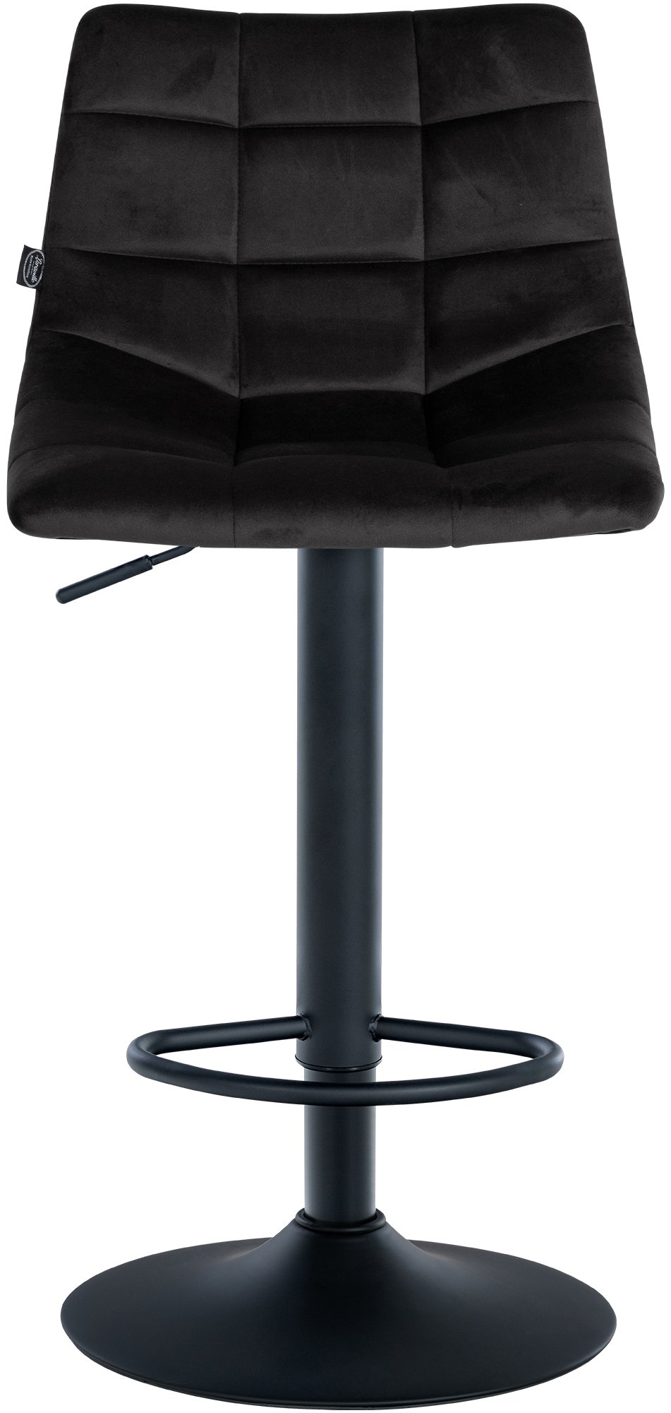 Barhocker Jerry Samt schwarz, schwarz