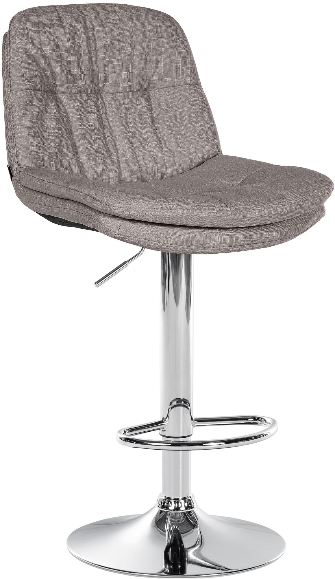 Barhocker Laurel Stoff chrom, grau