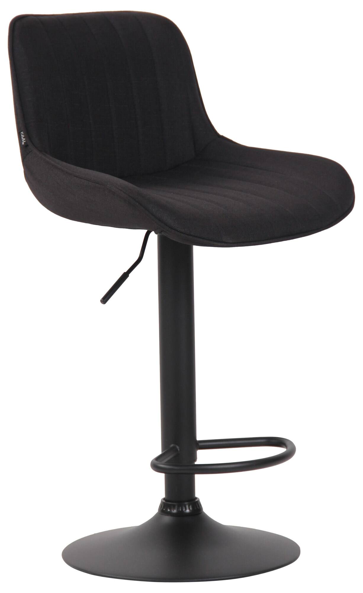 2er Set Barhocker Lentini Stoff schwarz, schwarz