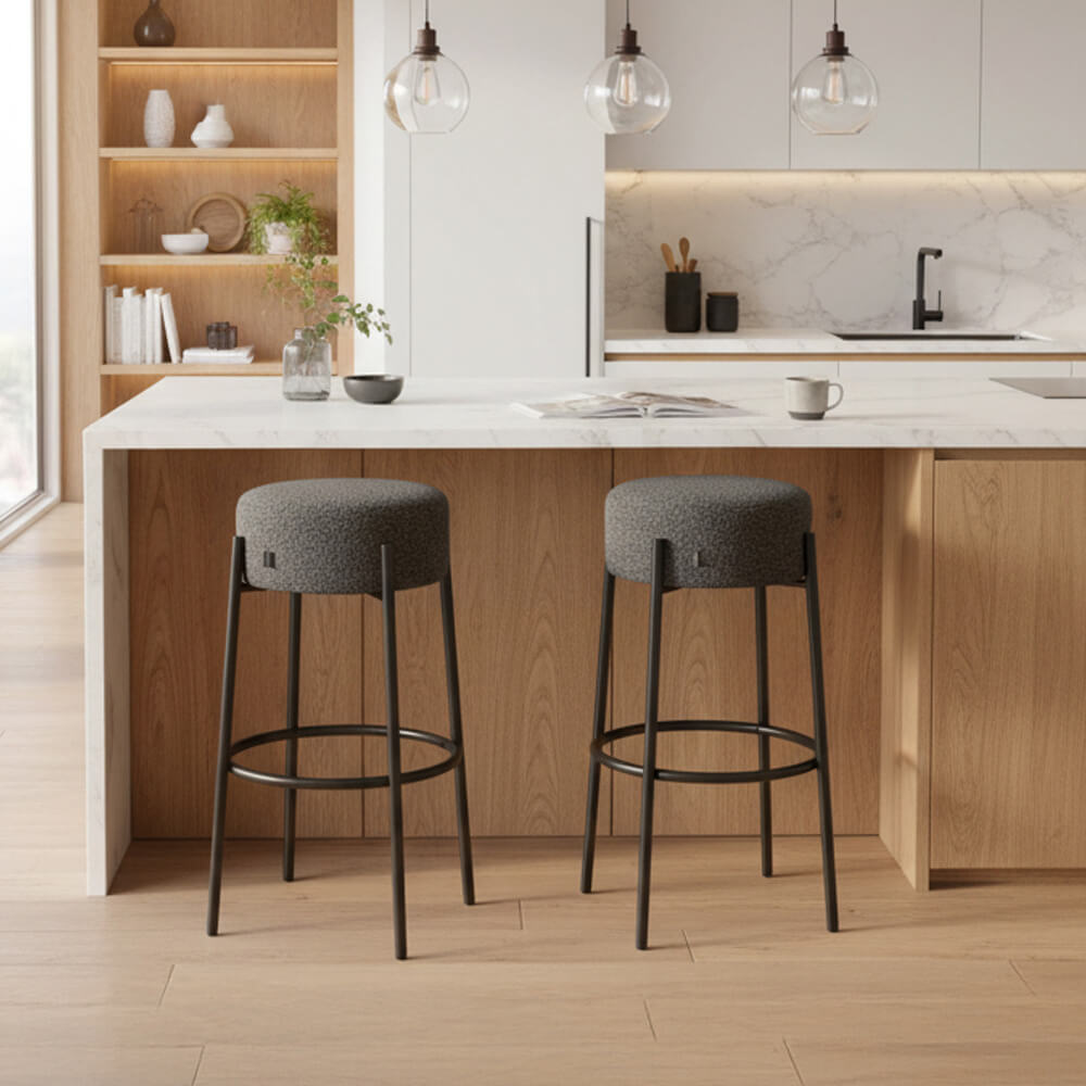 Barhocker OLIN - 1er Set Anthrazit