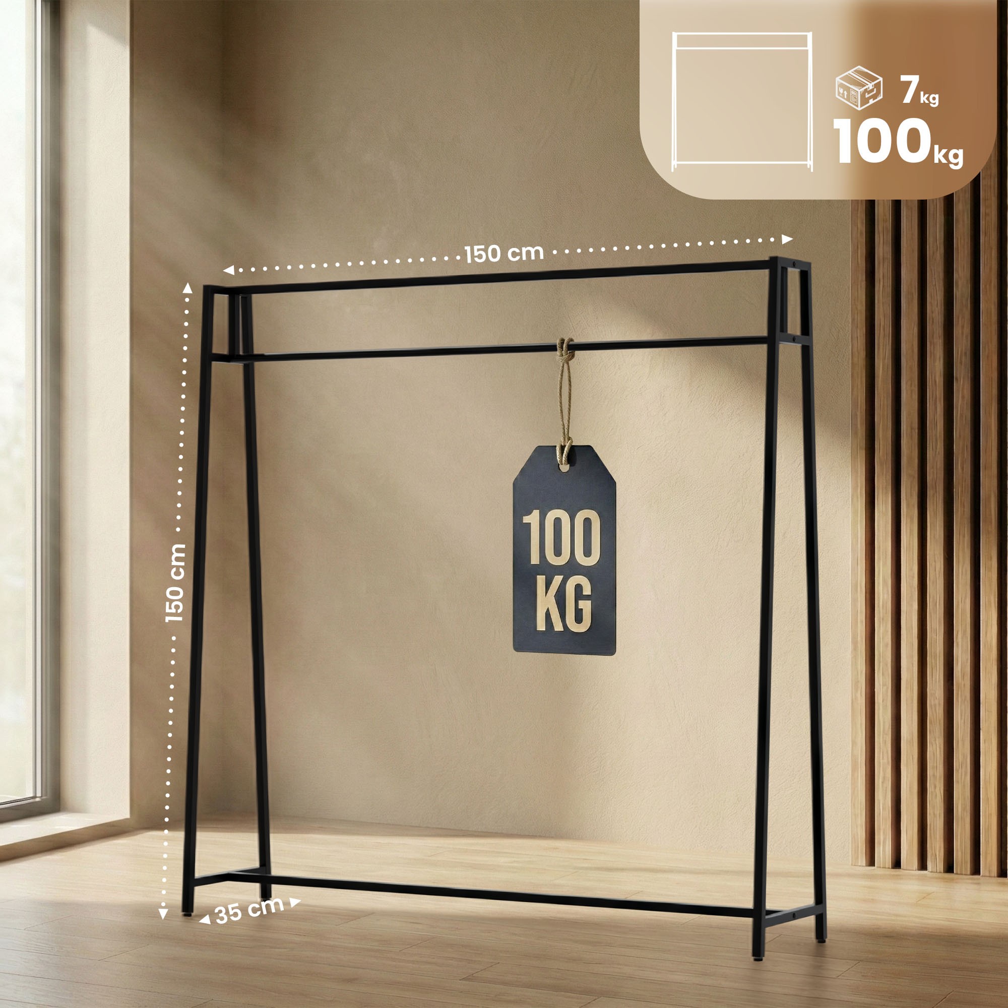 Kleiderständer Ingar XL, schwarz