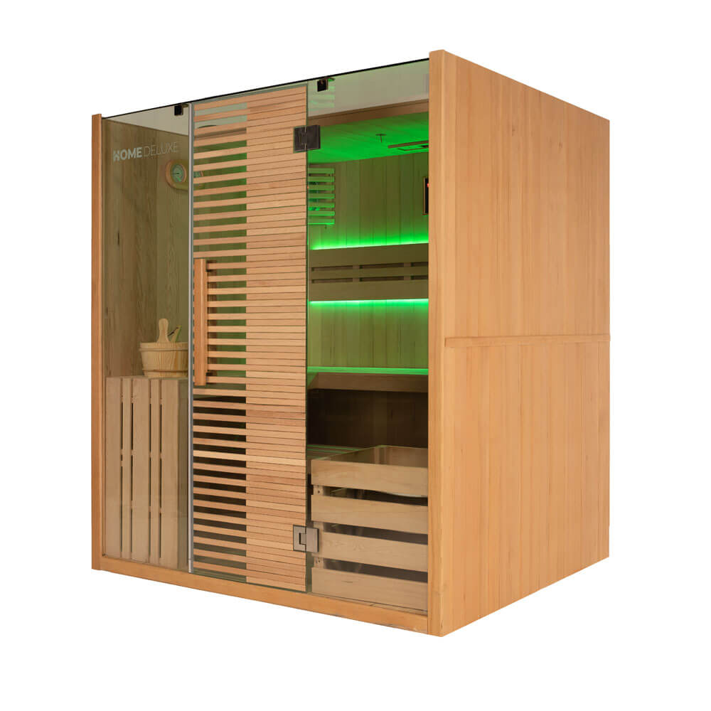 Traditionelle Sauna OMAHA - 180 x 150 cm für 4 Personen